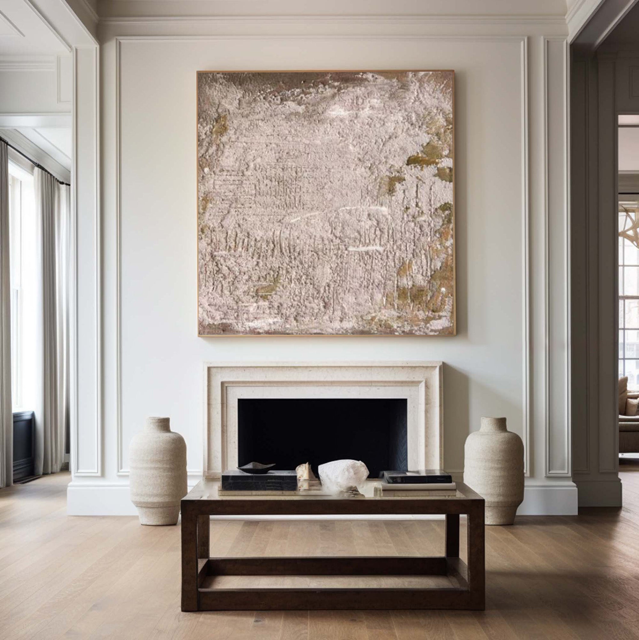 Contemporary Abstract Painting, Tactile Plaster Wall Art #BGA 156