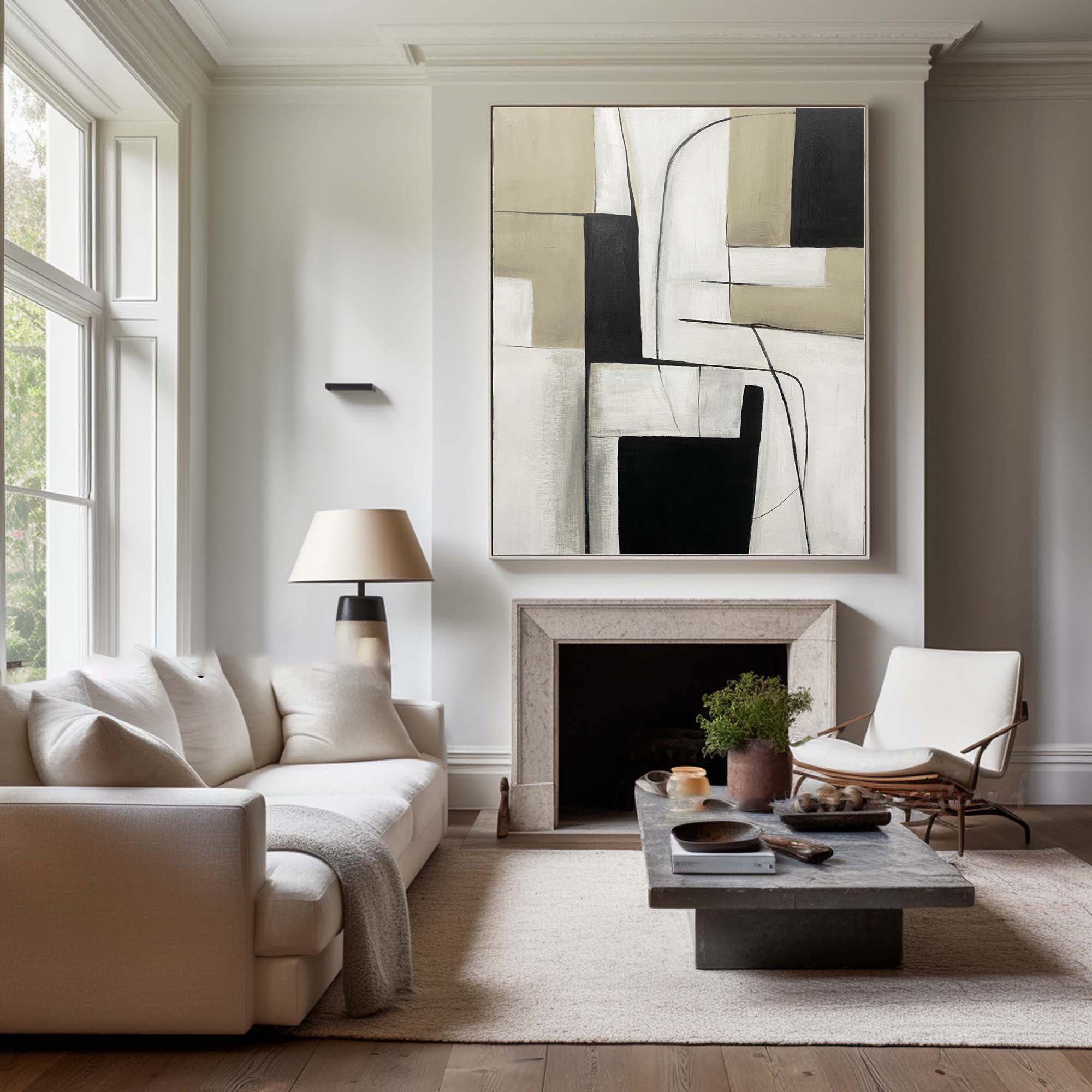 Modern Black and White Wall Art For Home Decor #BWA 005