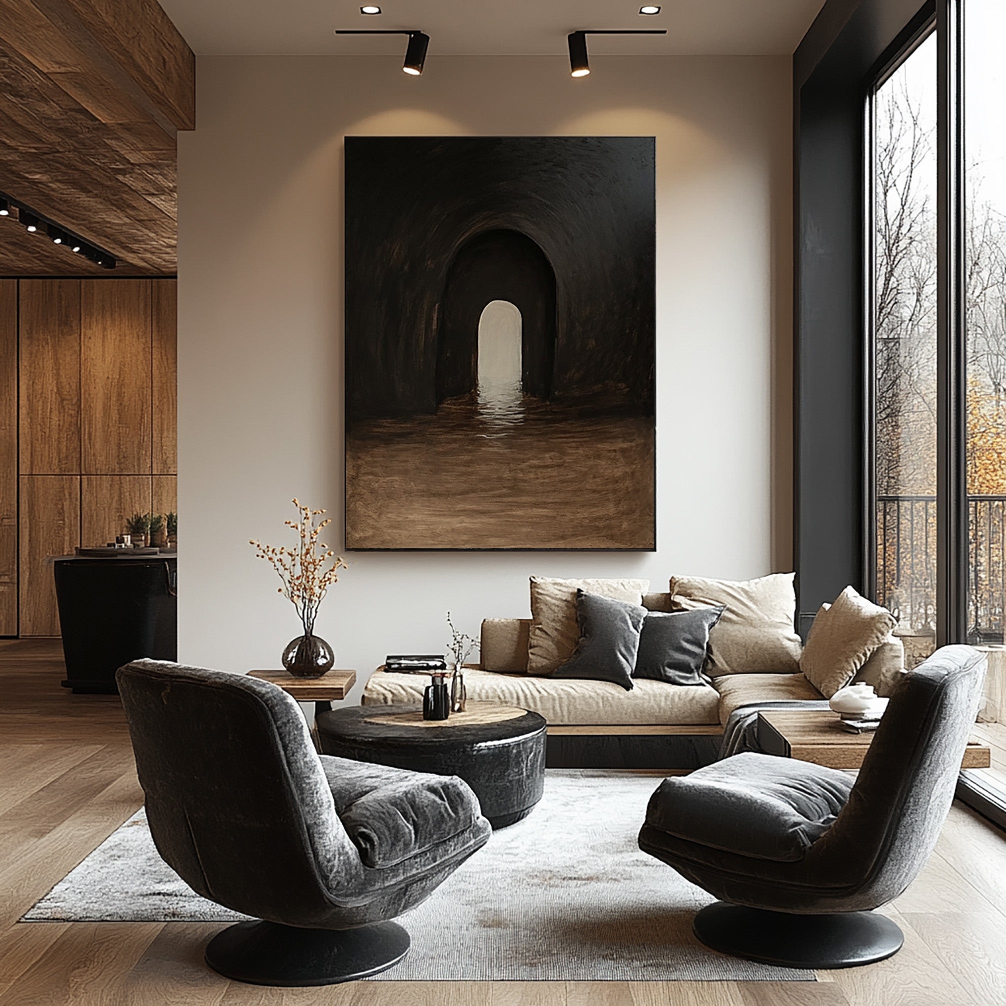 Mystical Tunnel Canvas Art | Deep Tones Wall Decor #BBA 051