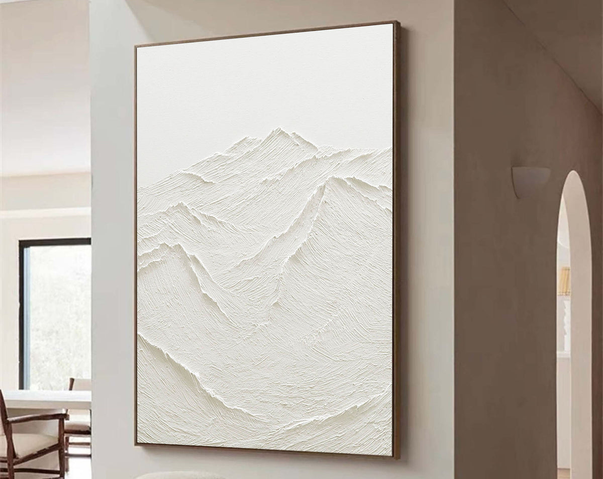 Large 3D Textured Plaster Minimalist Canvas Wall Art