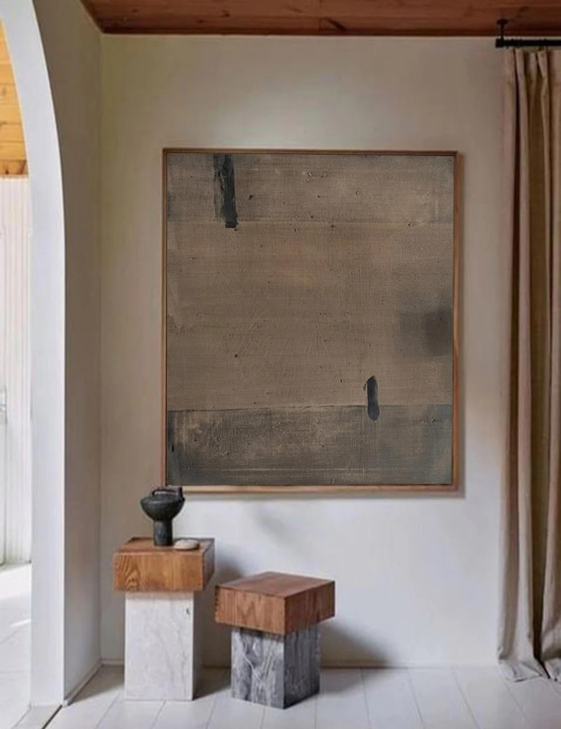 Modern Brown Abstract, Wabi-Sabi Inspired Wall Decor #BGA 105