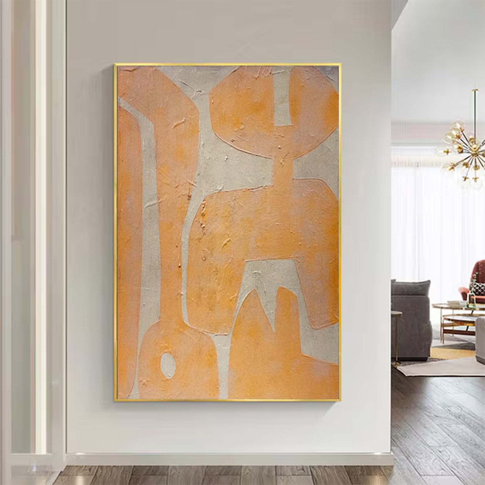 Oversized Yellow Abstract Wall Art | ArtvistaGallery #WG 100