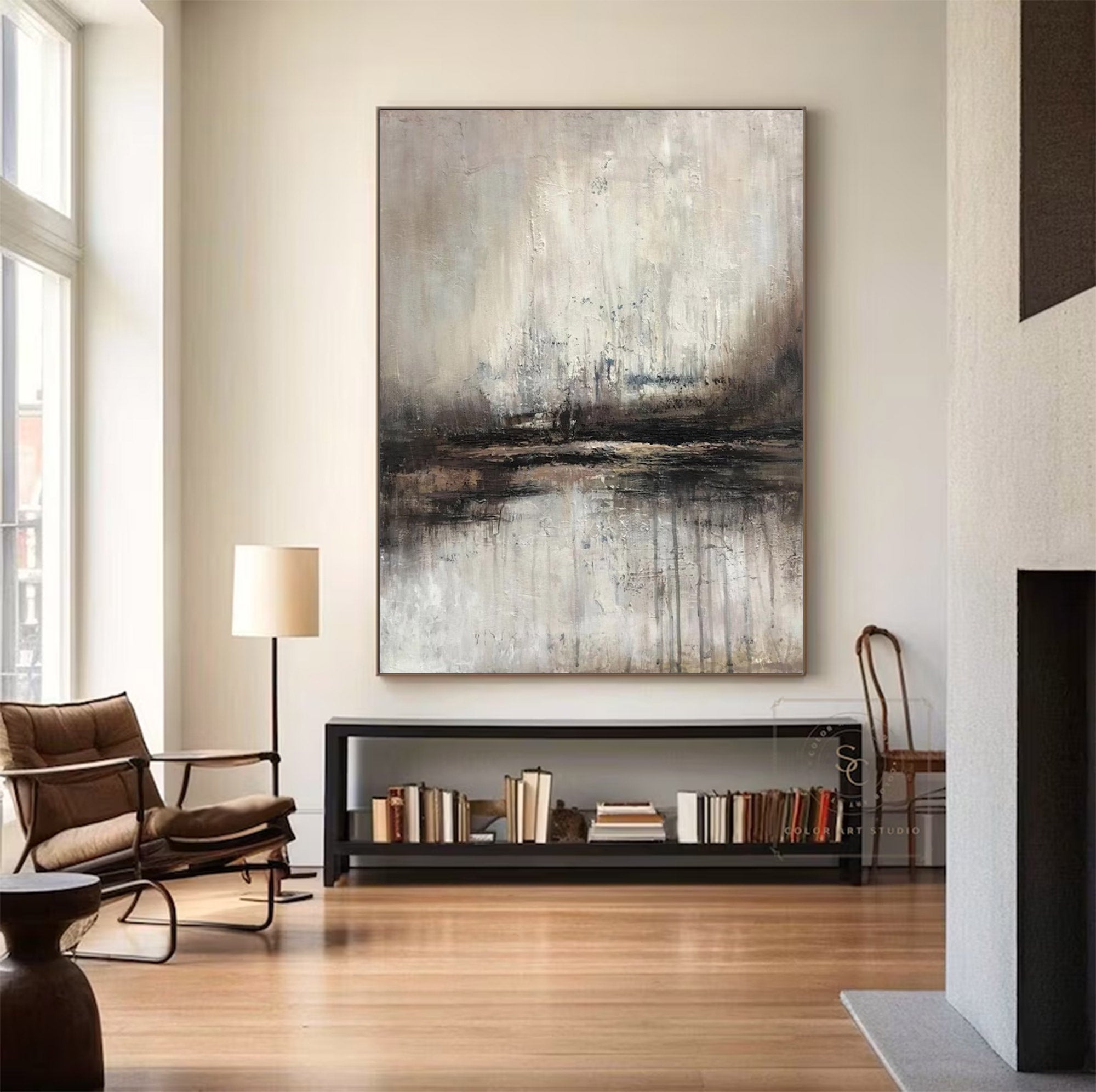 Large Abstract Moody Waterscape Art | ArtvistaGallery #WGA 007