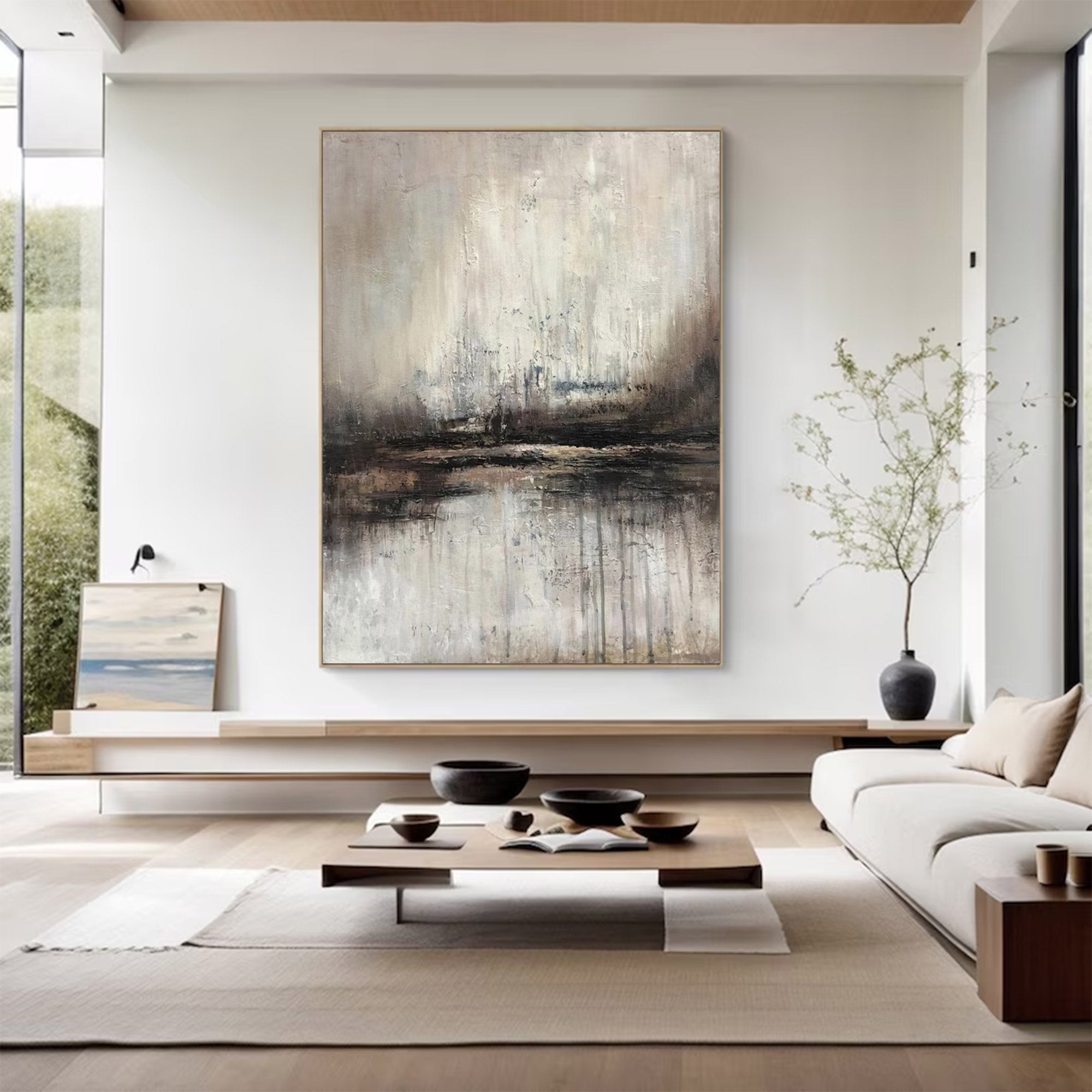 Large Abstract Moody Waterscape Art | ArtvistaGallery #WGA 007