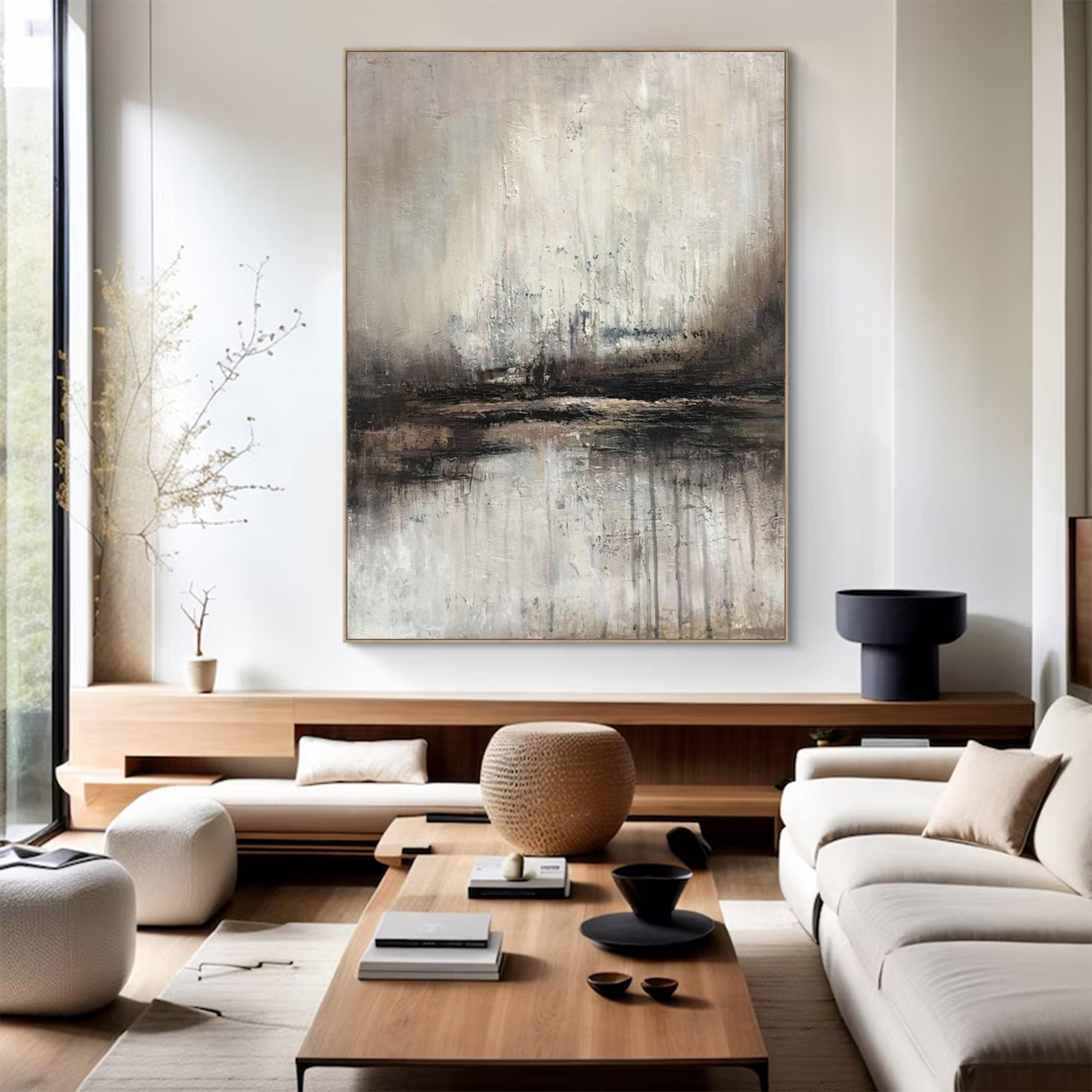 Large Abstract Moody Waterscape Art | ArtvistaGallery #WGA 007