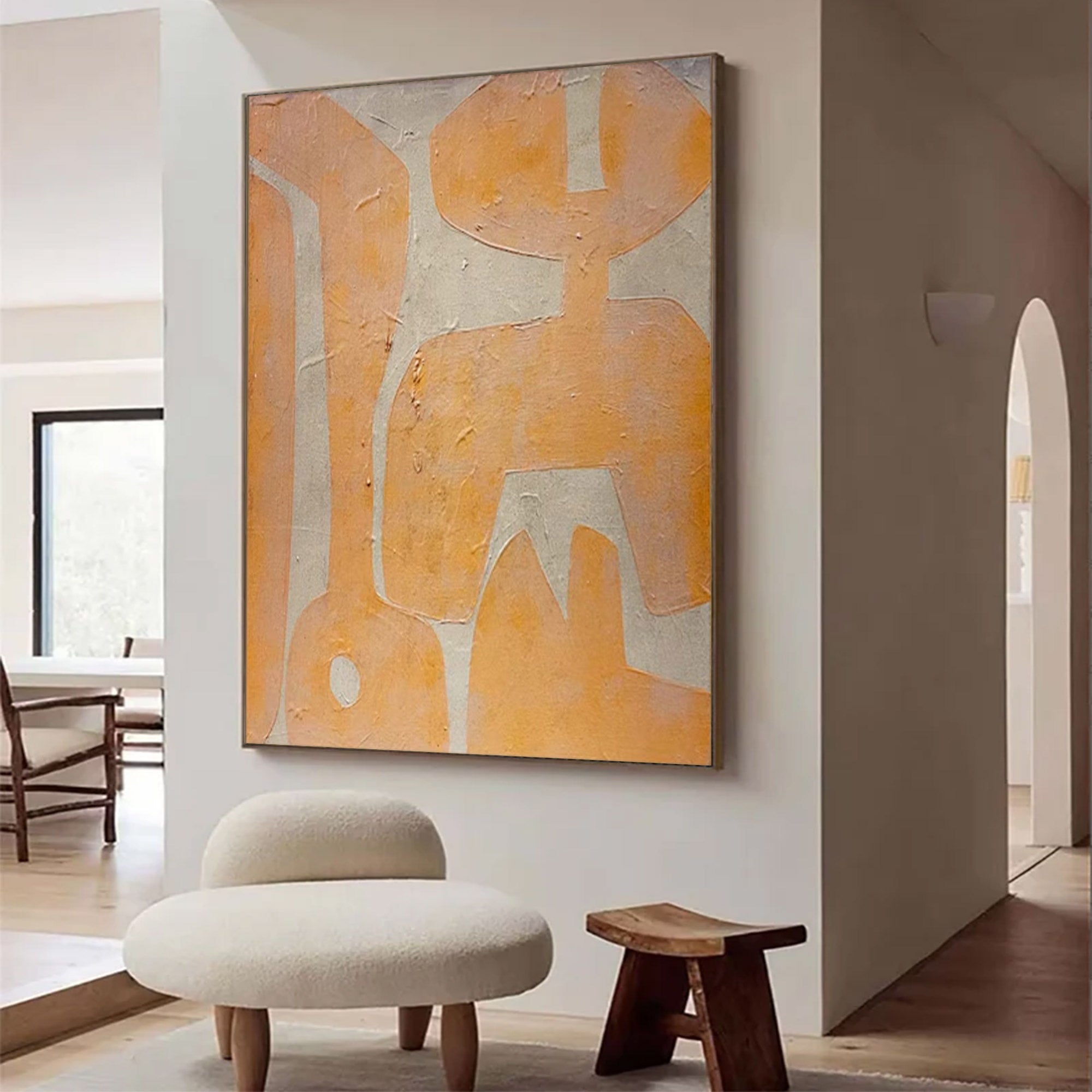 Oversized Yellow Abstract Wall Art | ArtvistaGallery #WG 100