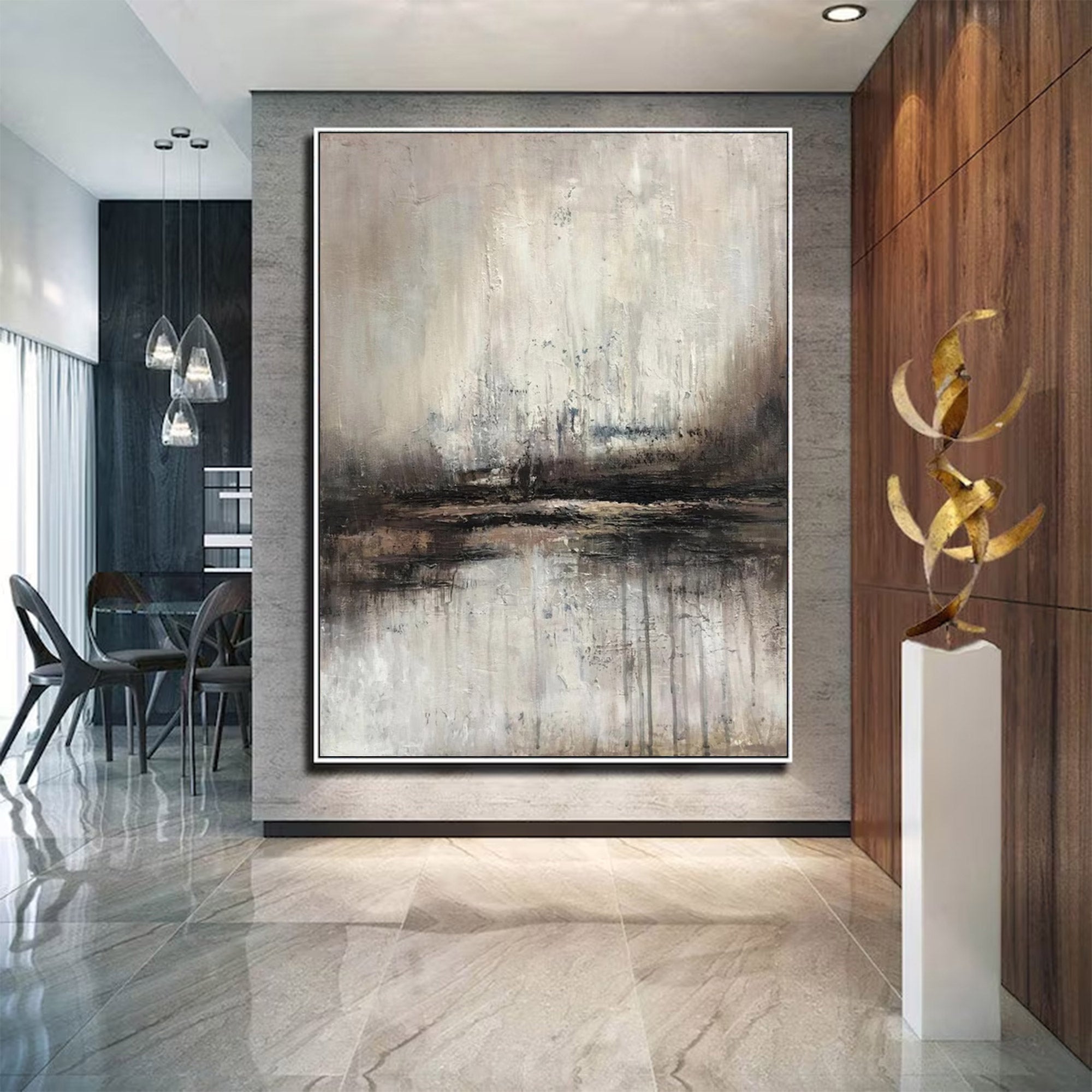 Large Abstract Moody Waterscape Art | ArtvistaGallery #WGA 007