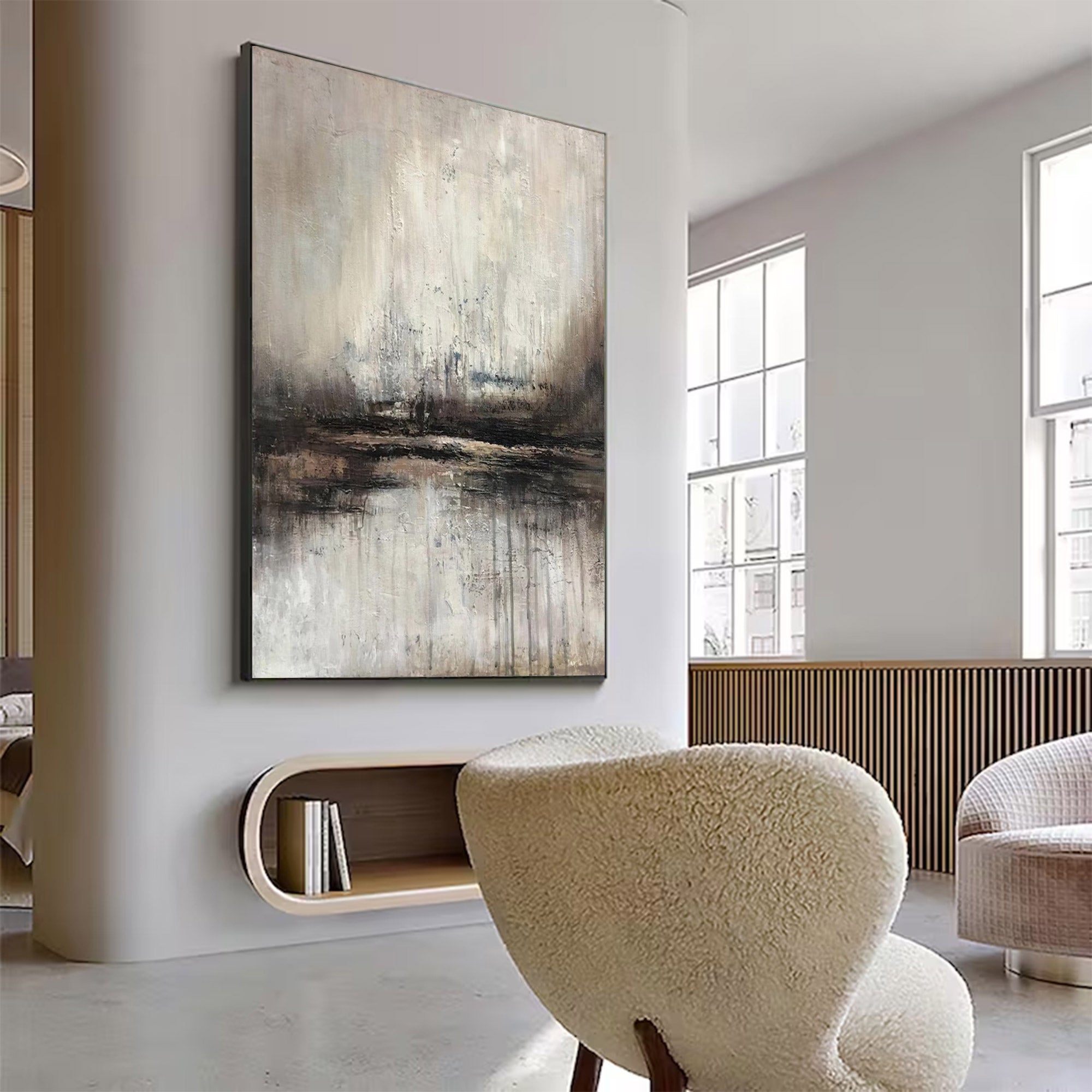 Large Abstract Moody Waterscape Art | ArtvistaGallery #WGA 007