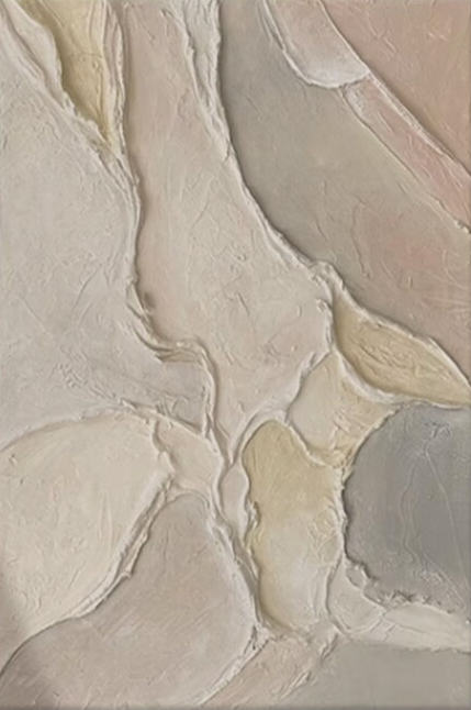 Beige White Gray Painting, Modern Abstract Wall Art #BGA 121