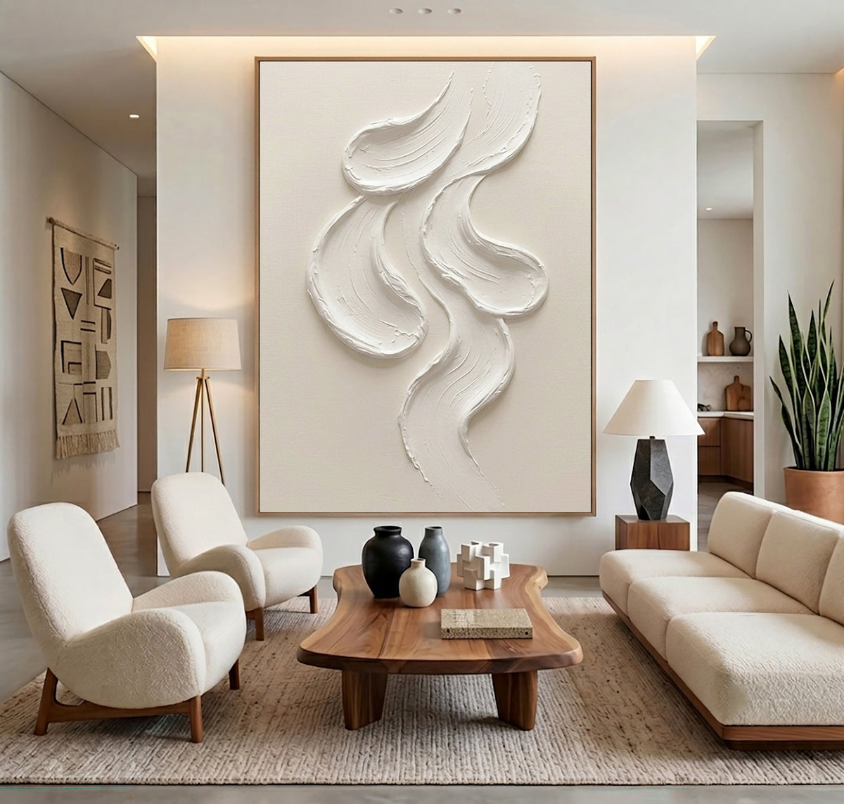 Large Modern Coastal Ocean Wall Art Textured Wave Oil Painting Seascape Cowboy Cowgirl Inspired Vintage Americana Artwork Contemporary Home Decor
