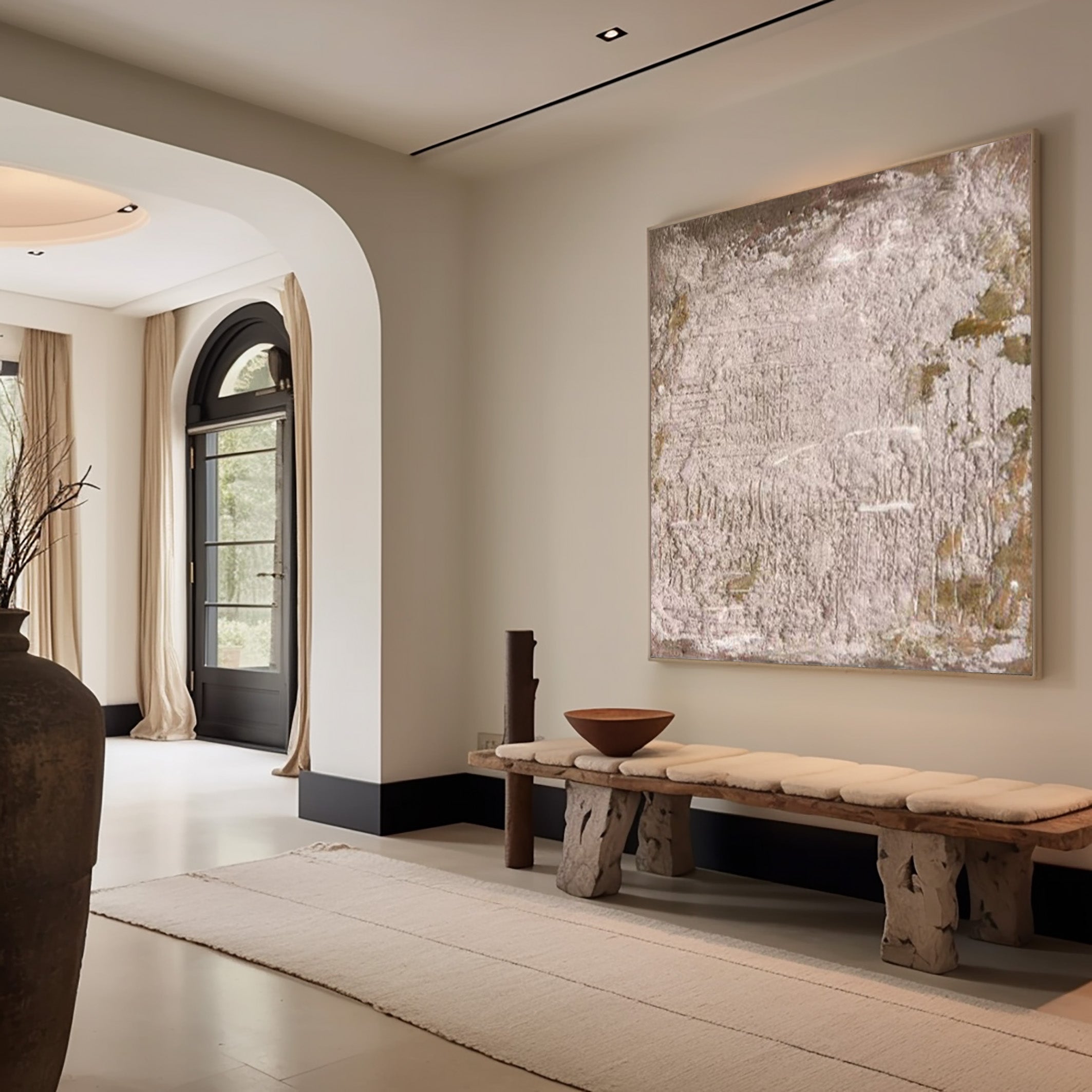 Contemporary Abstract Painting, Tactile Plaster Wall Art #BGA 156