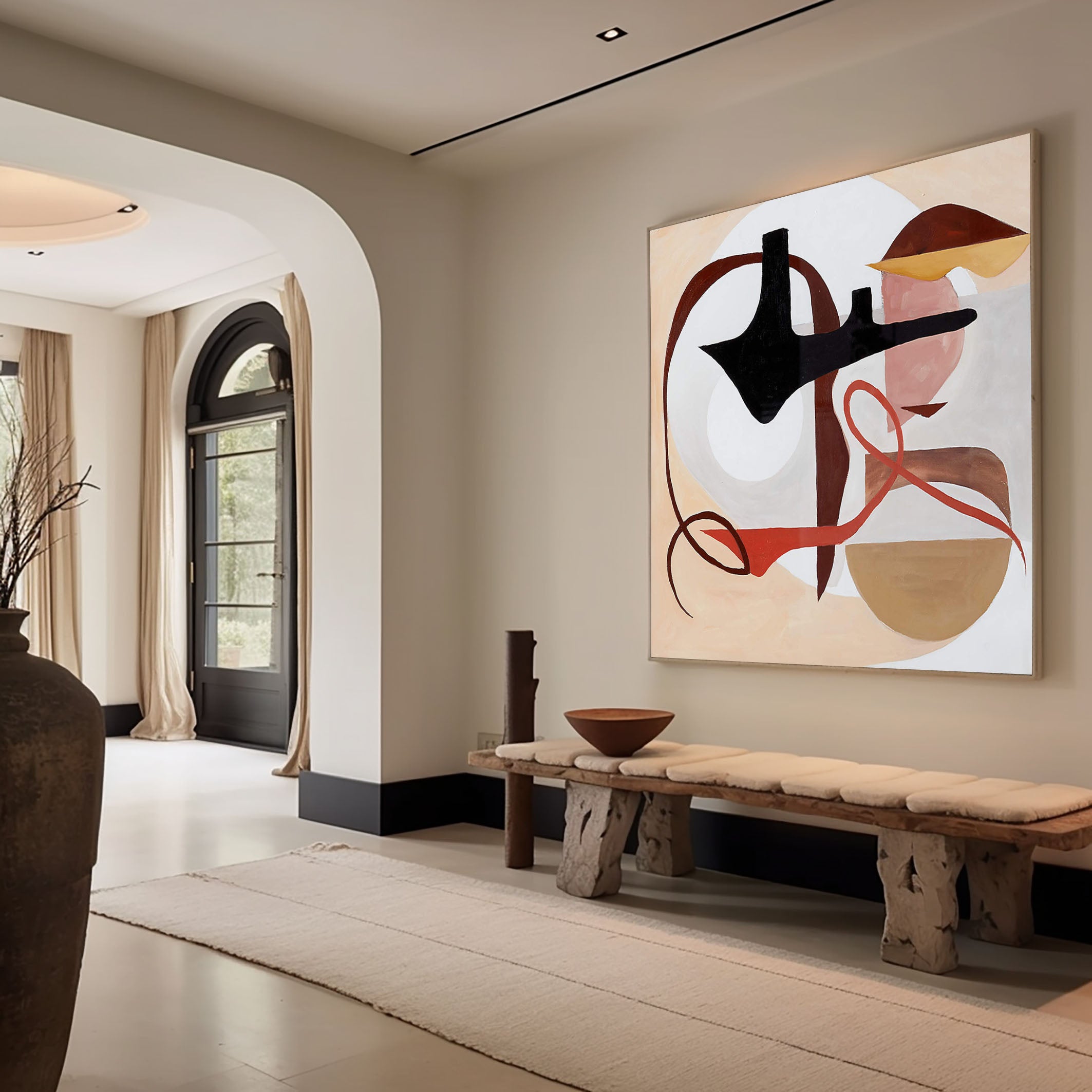 Balanced Organic Abstraction, Earth Tones and Delicate Lines #BGA 069