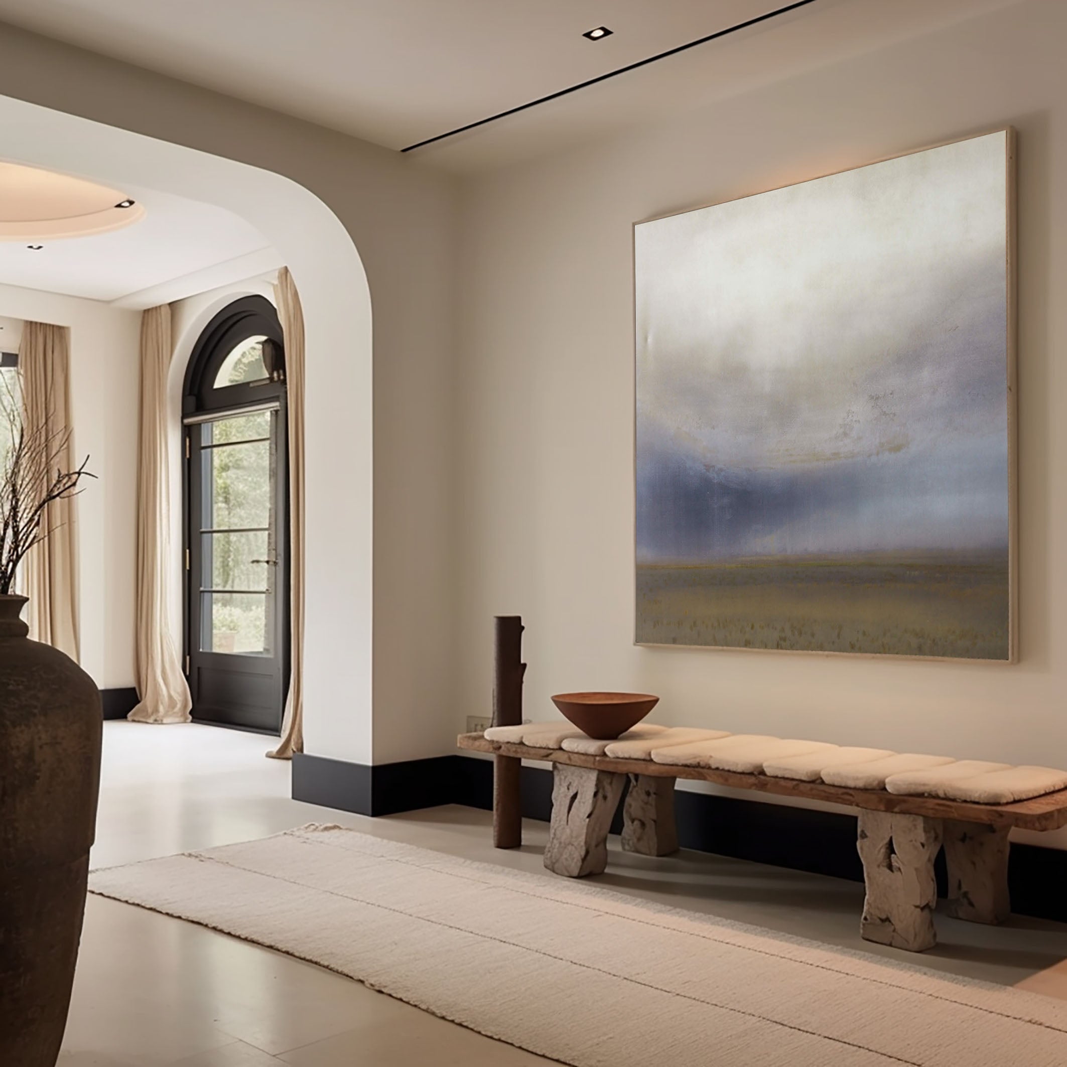 Muted Color Landscape with Distant Ground, Contemporary Art #BGA 073