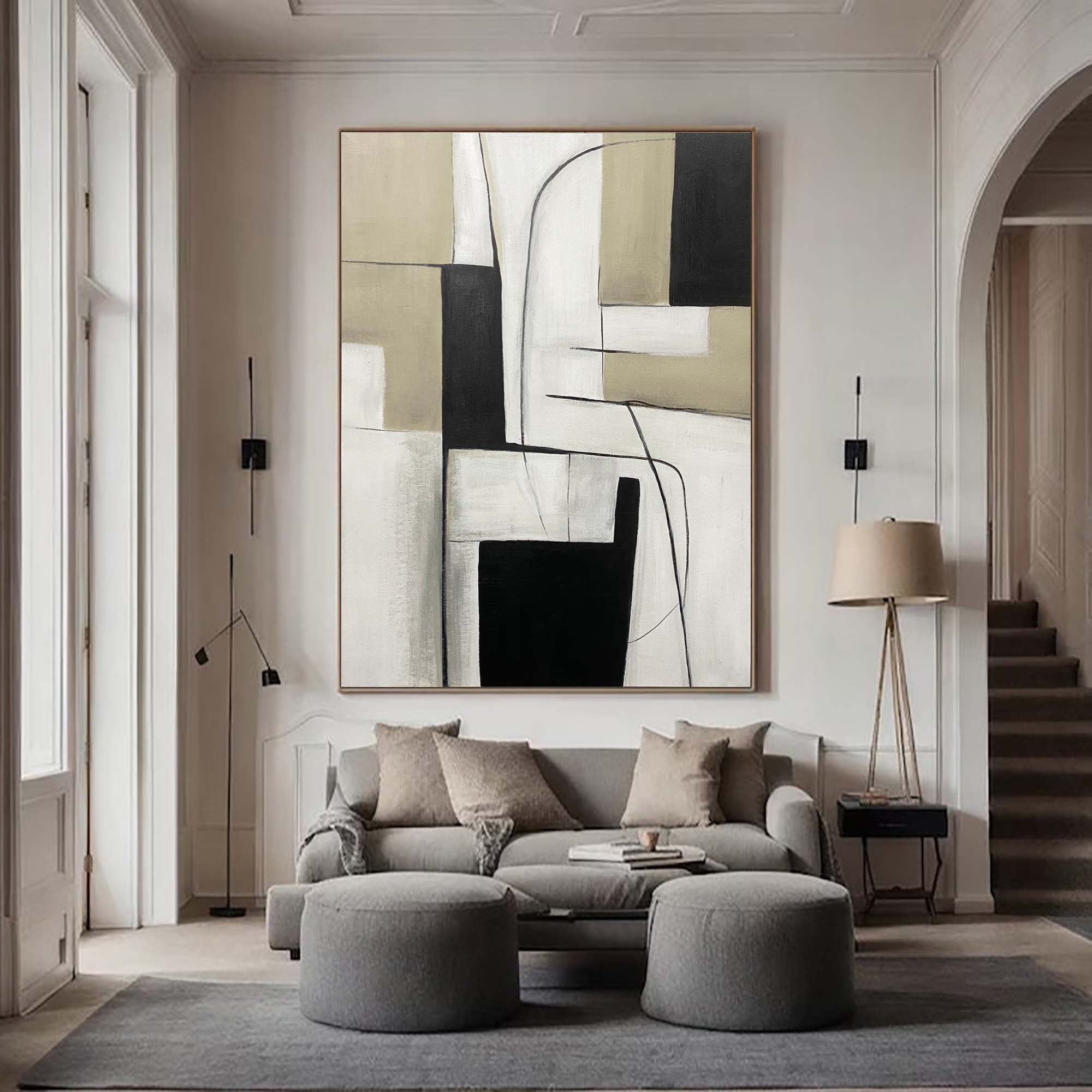 Modern Black and White Wall Art For Home Decor #BWA 005