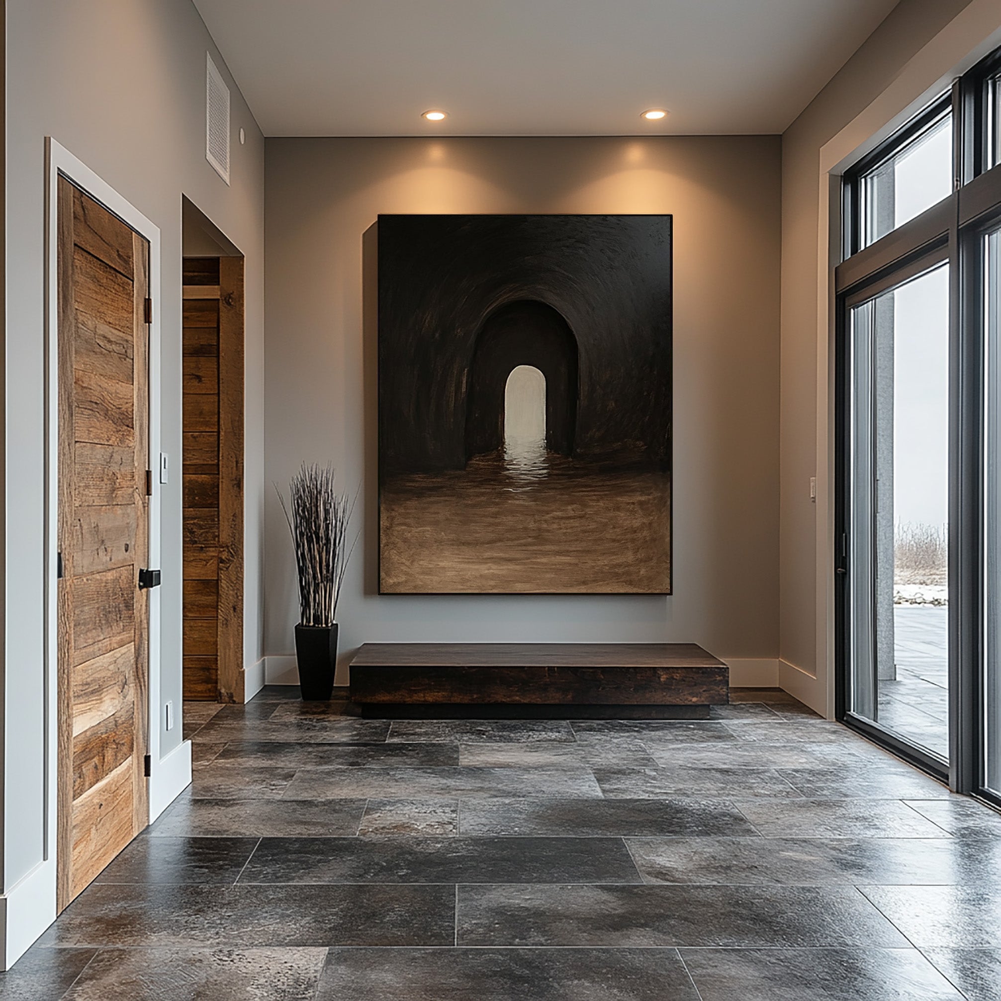 Mystical Tunnel Canvas Art | Deep Tones Wall Decor #BBA 051