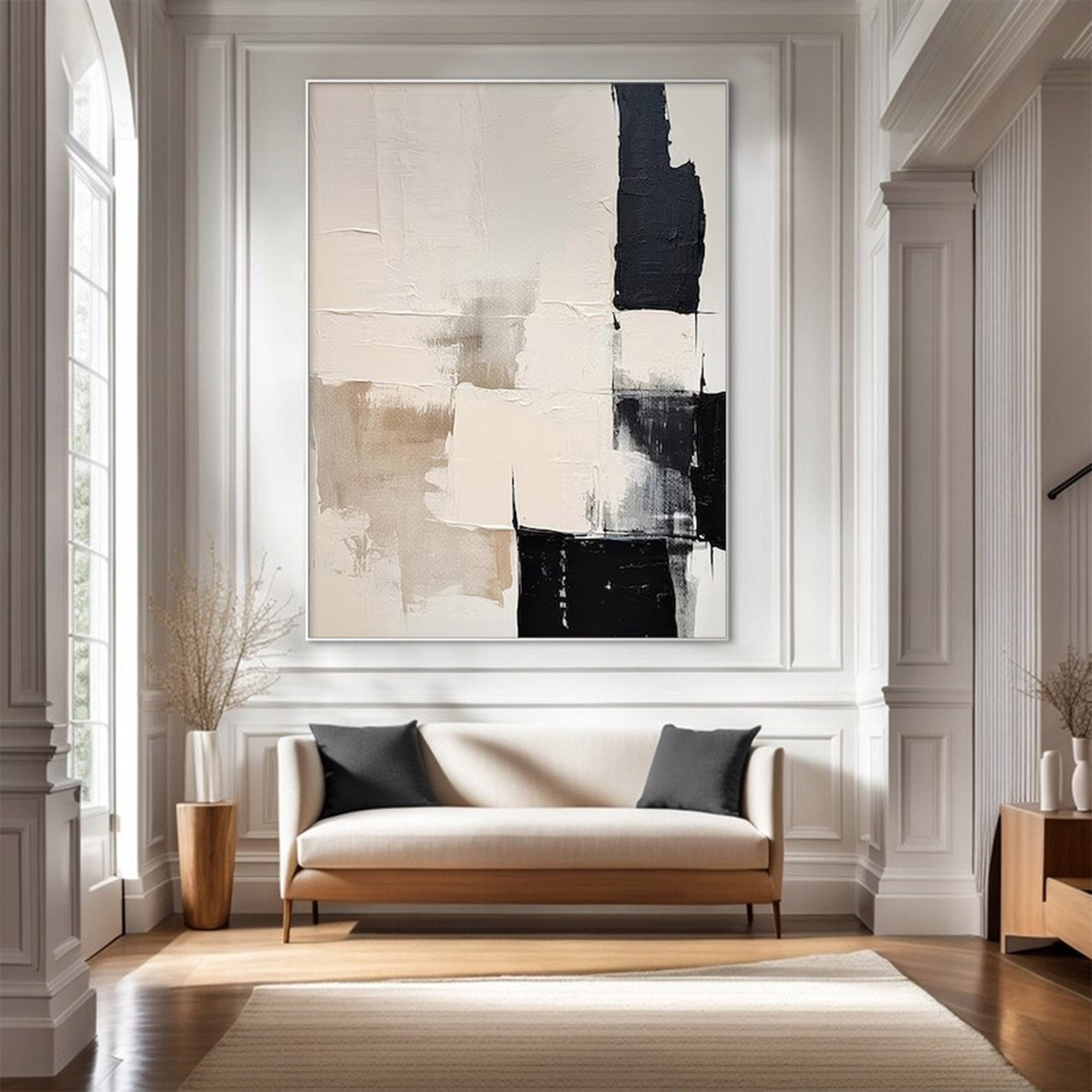 Oversized Abstract White Relief Art | ArtvistaGallery #WG 101