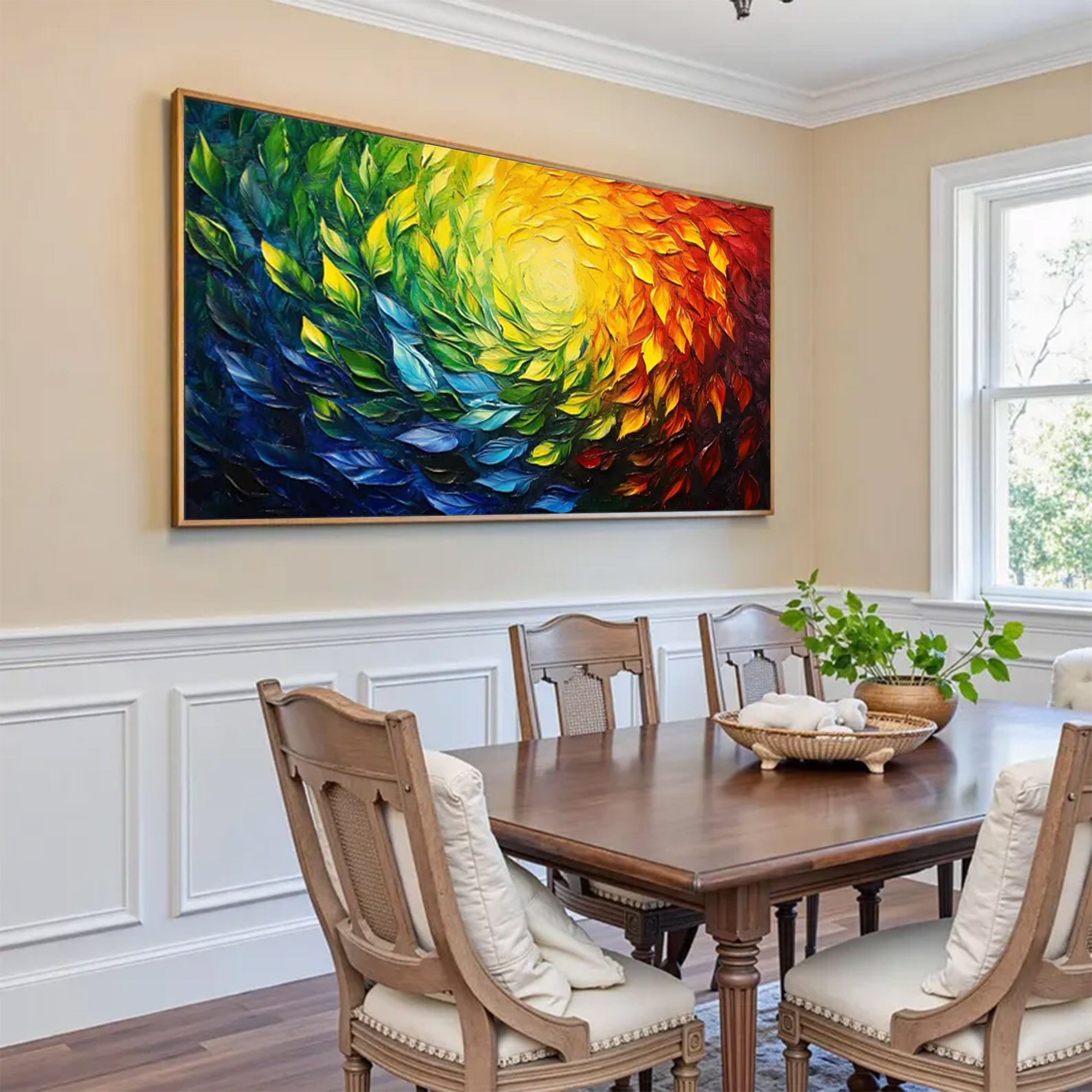 Large Modern Textured Full Spectrum Art | ArtvistaGallery #WGA 041