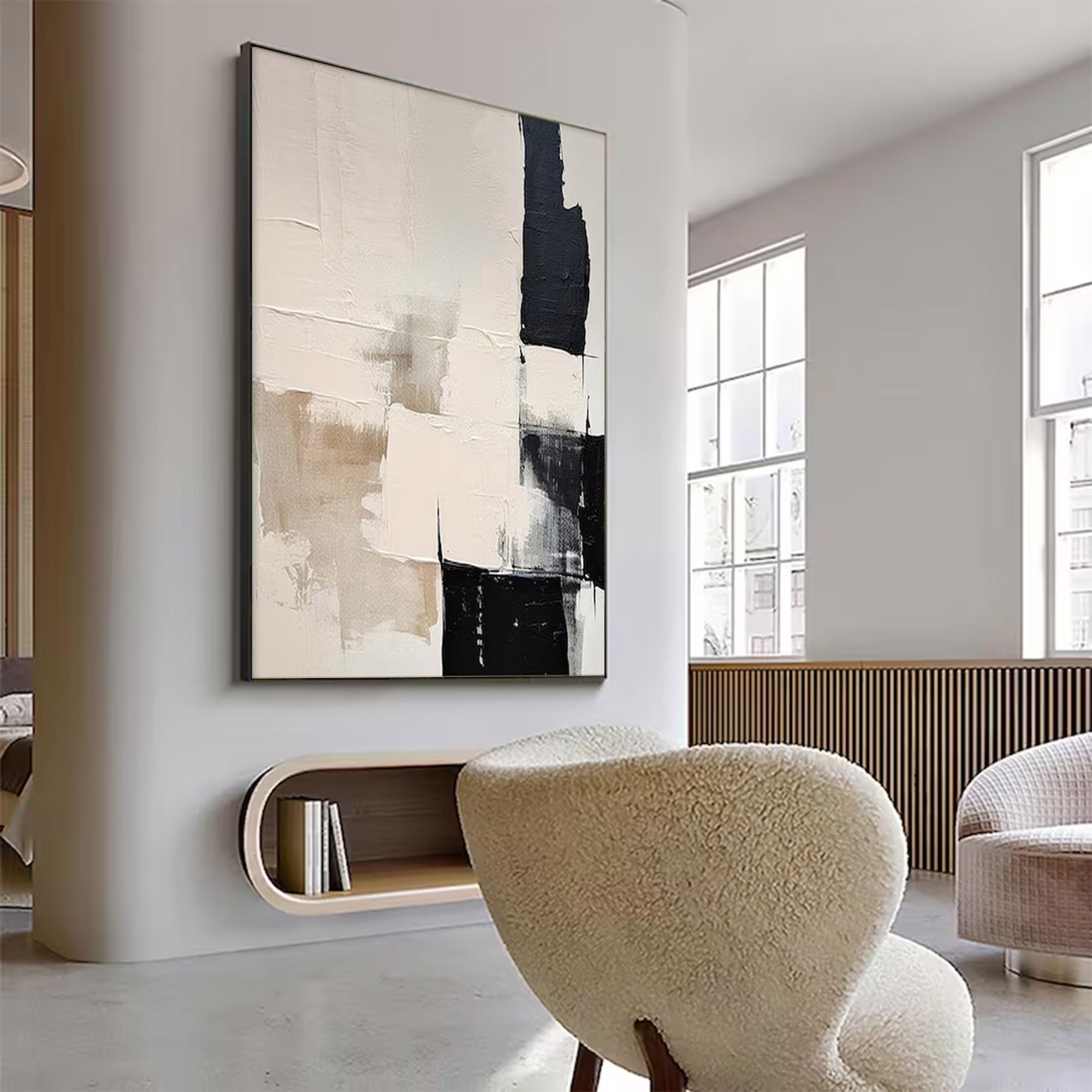 Oversized Abstract White Relief Art | ArtvistaGallery #WG 101