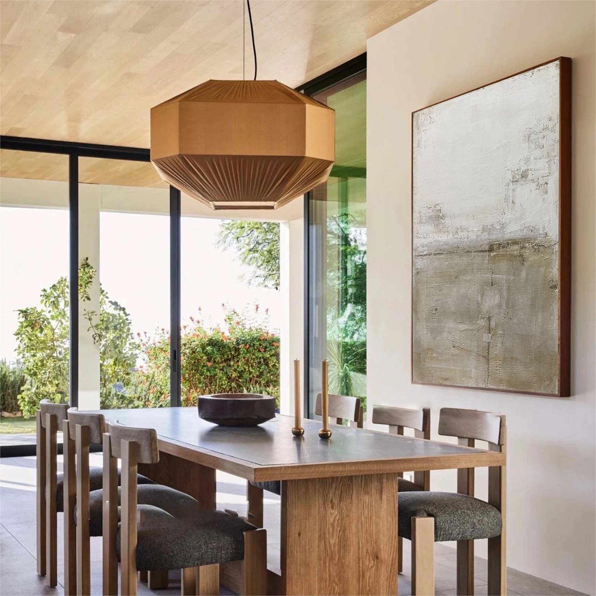 Beige & Brown Abstract Painting #LL 049