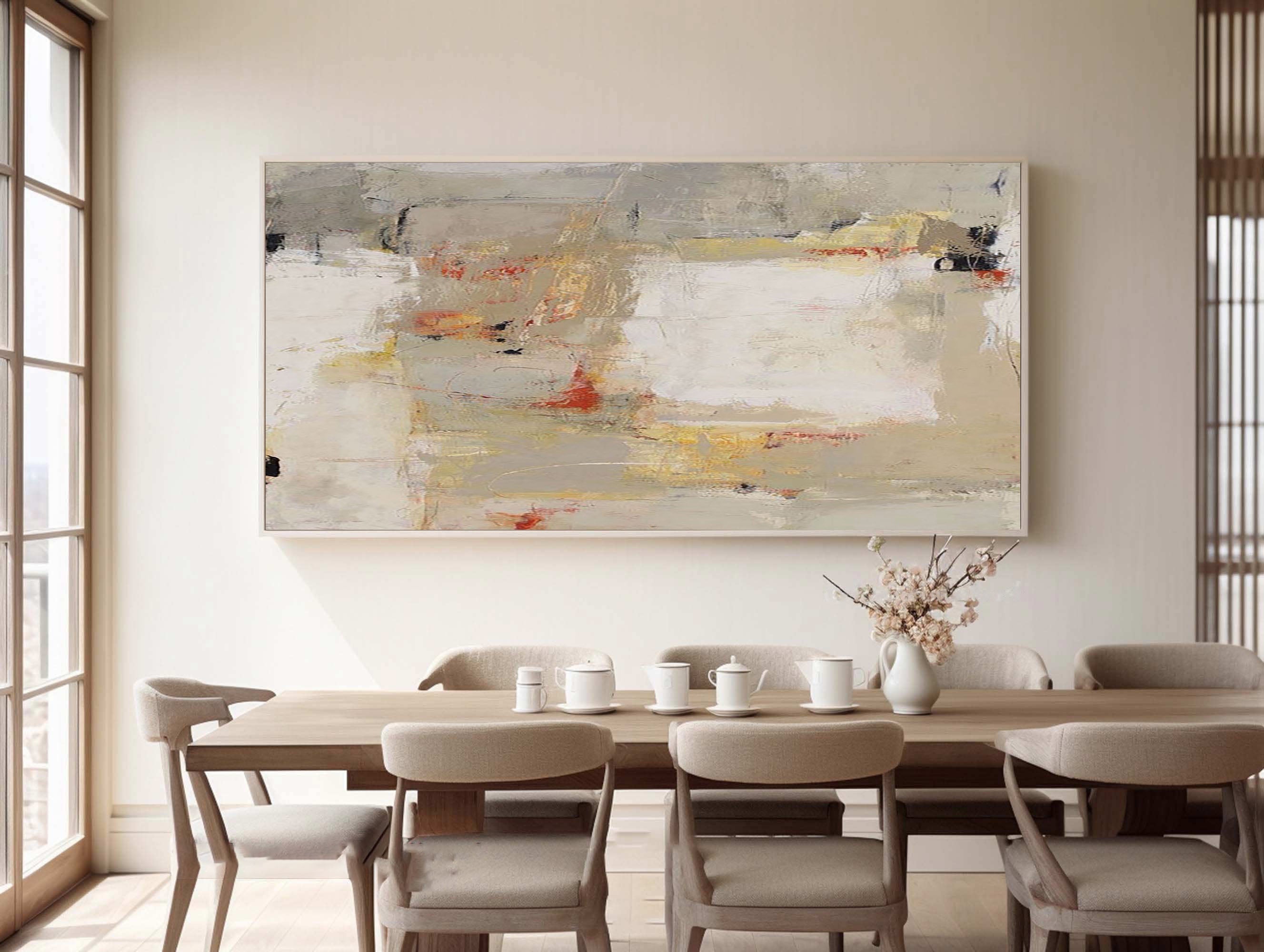 Beige & Brown Abstract Painting #BBA 001