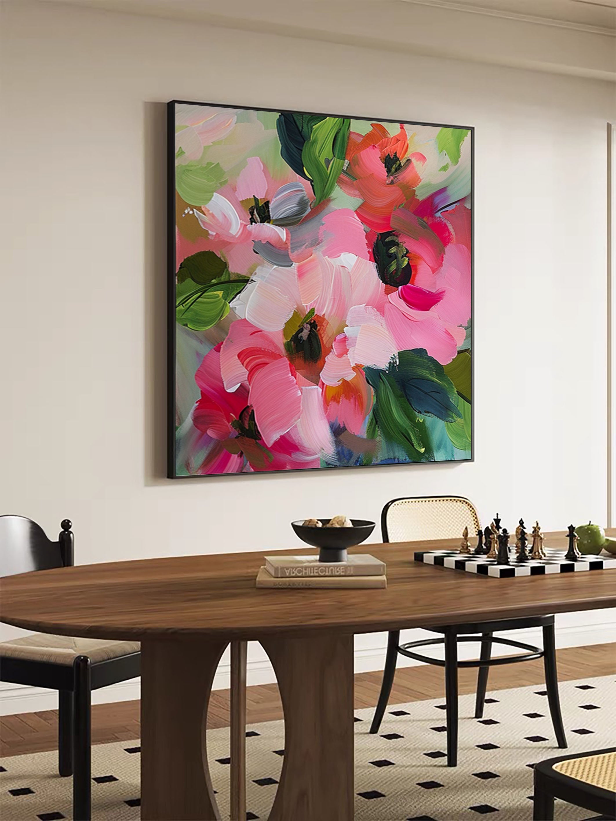 Vibrant Bloom Canvas Art Colorful Flower Wall Decor #FT 035