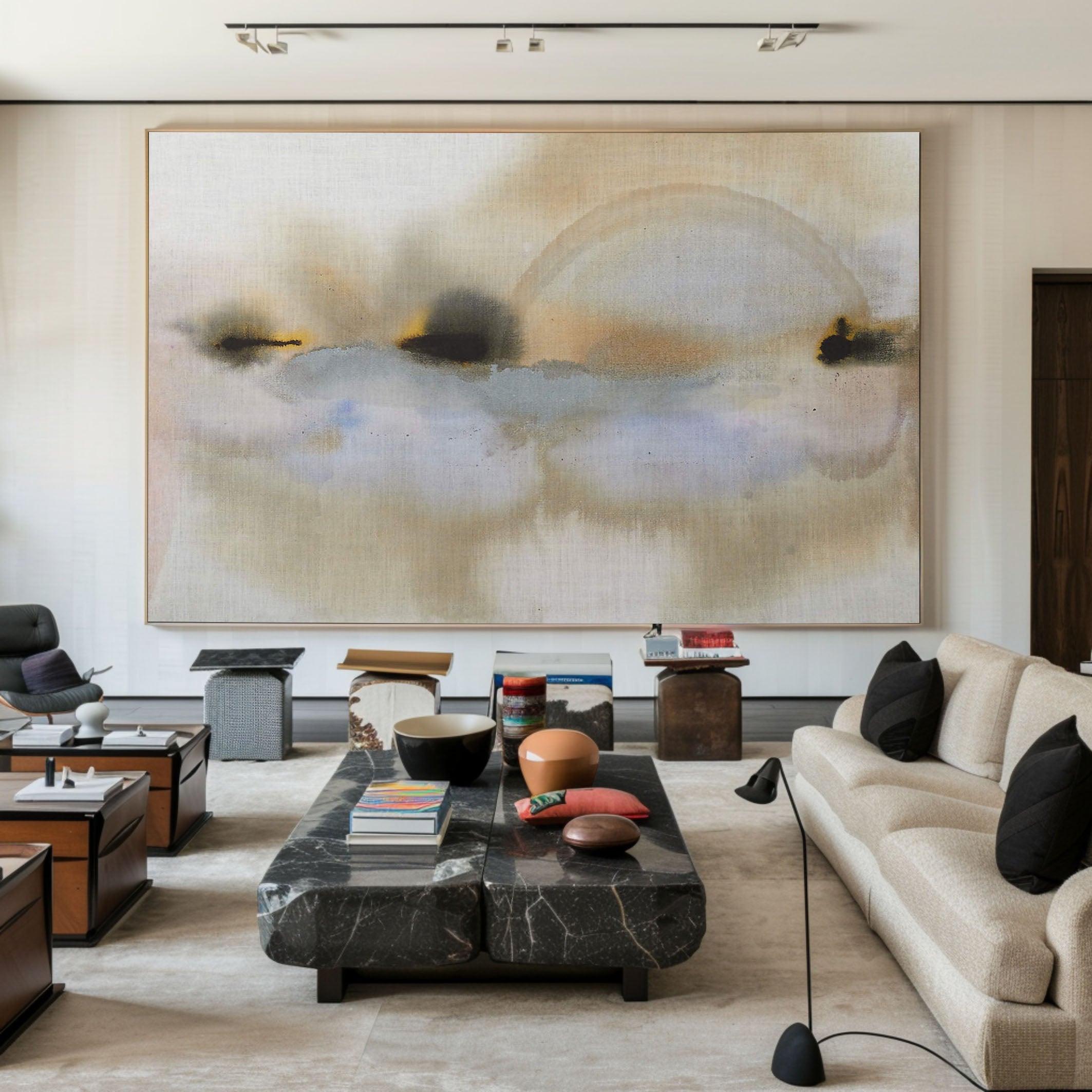 Soft Blended Landscape Abstraction, Modern Wall Art #BGA 056