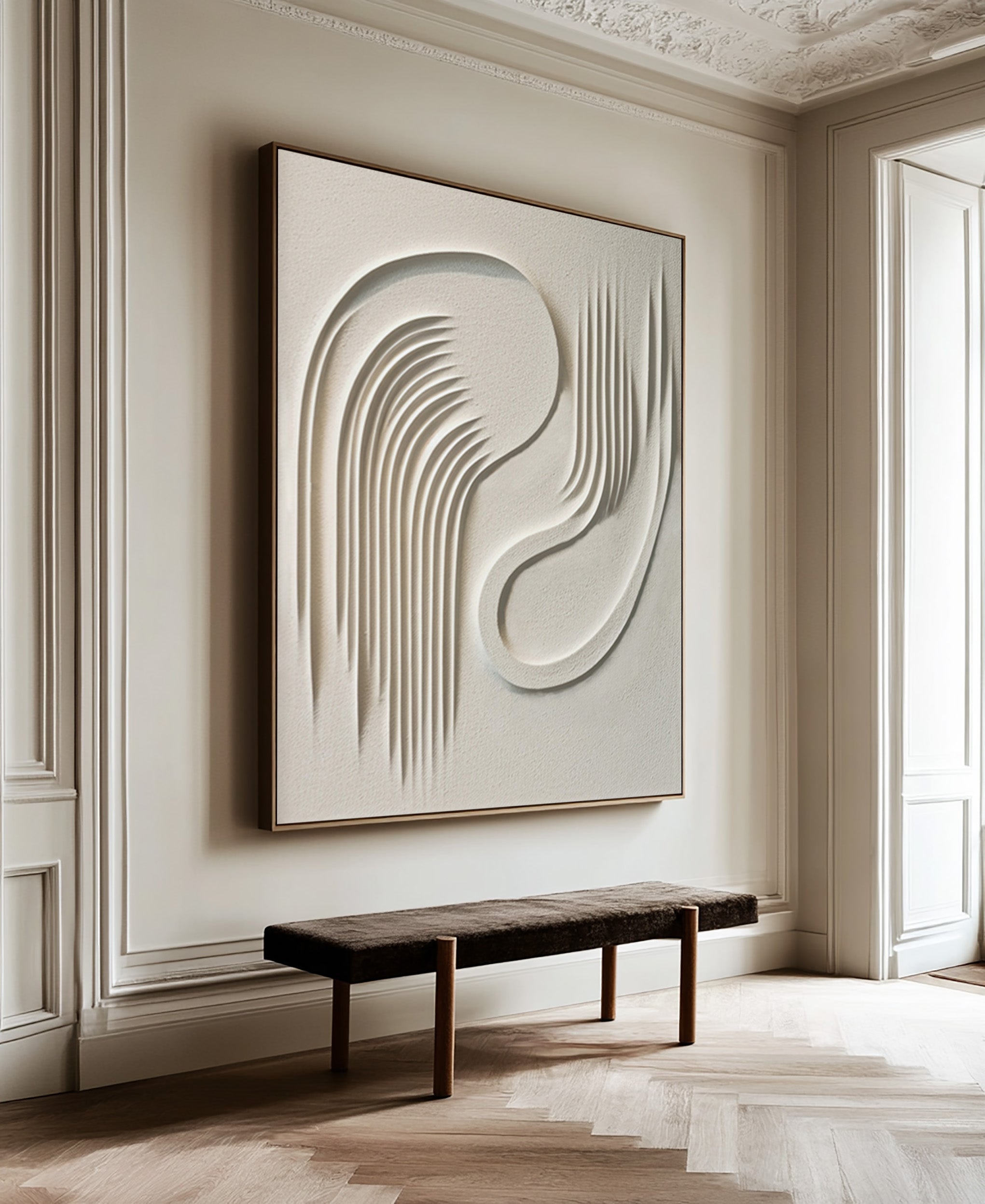 Abstract 3D Wall Art | Modern Plaster Relief Painting #WG 093