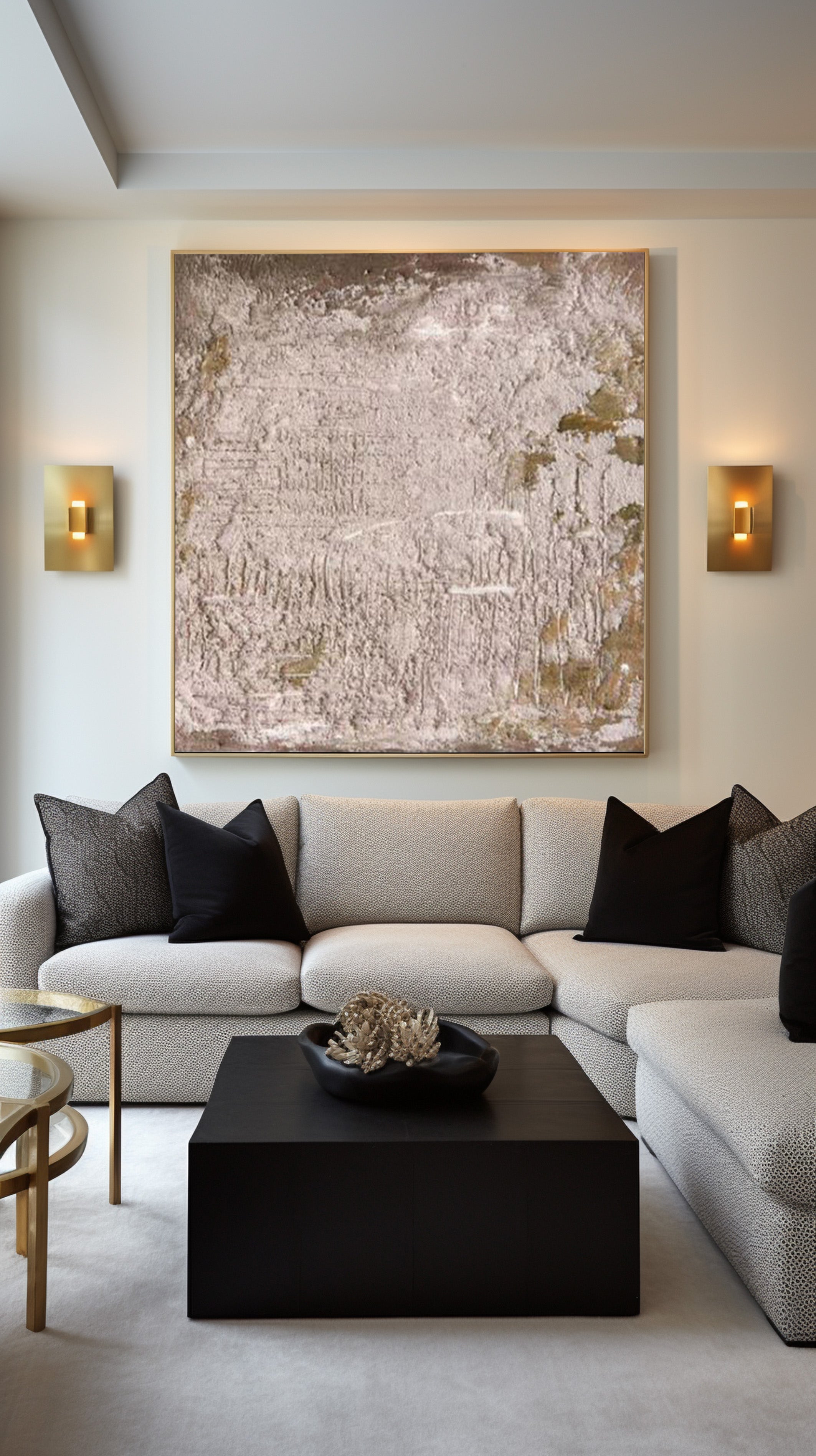 Contemporary Abstract Painting, Tactile Plaster Wall Art #BGA 156