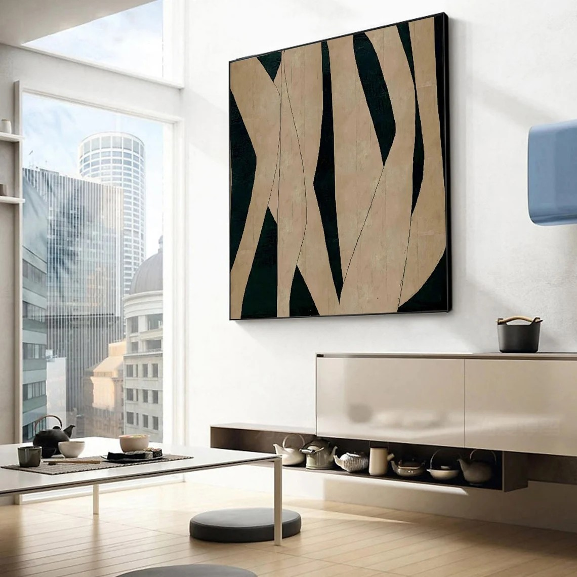Modern Brown Minimalist Wall Art #WSA 006