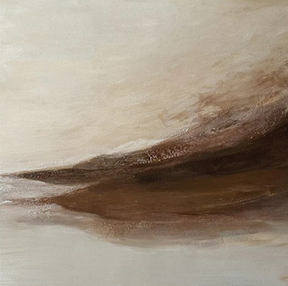 Beige Drift: Abstract Movement Art, Neutral Palette Canvas #BGA 128