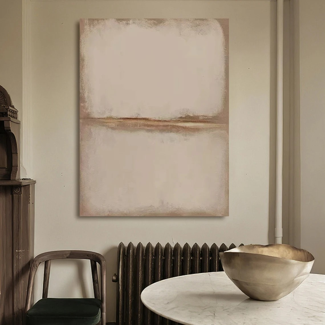 Minimalist Neutral Landscape Abstract, Serene Wall Art #BGA 084