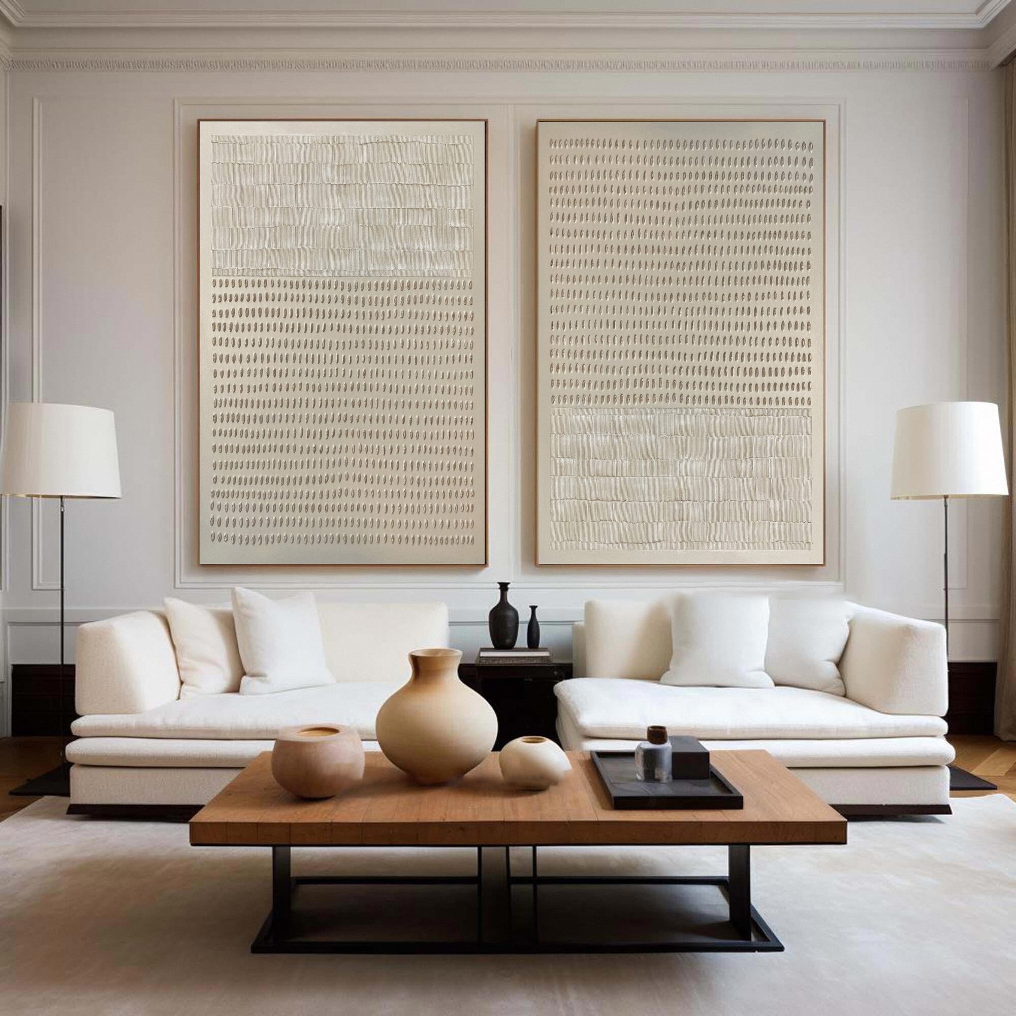 Minimalist Set Of 2 with Textured Patterns for Modern Home #BGA 209