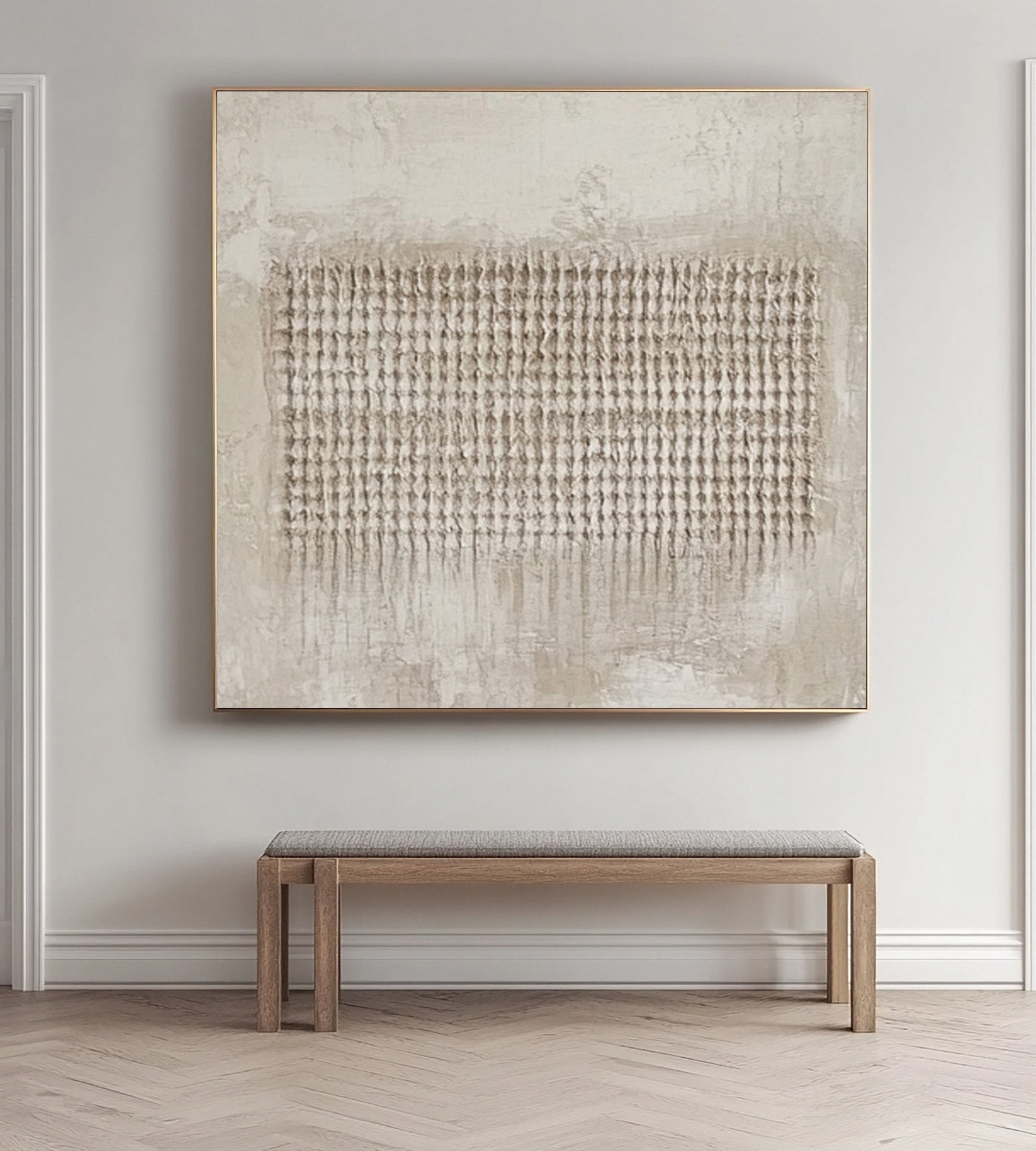 Wabi Sabi Canvas with Organic Flow in a Central Band #BGA 229