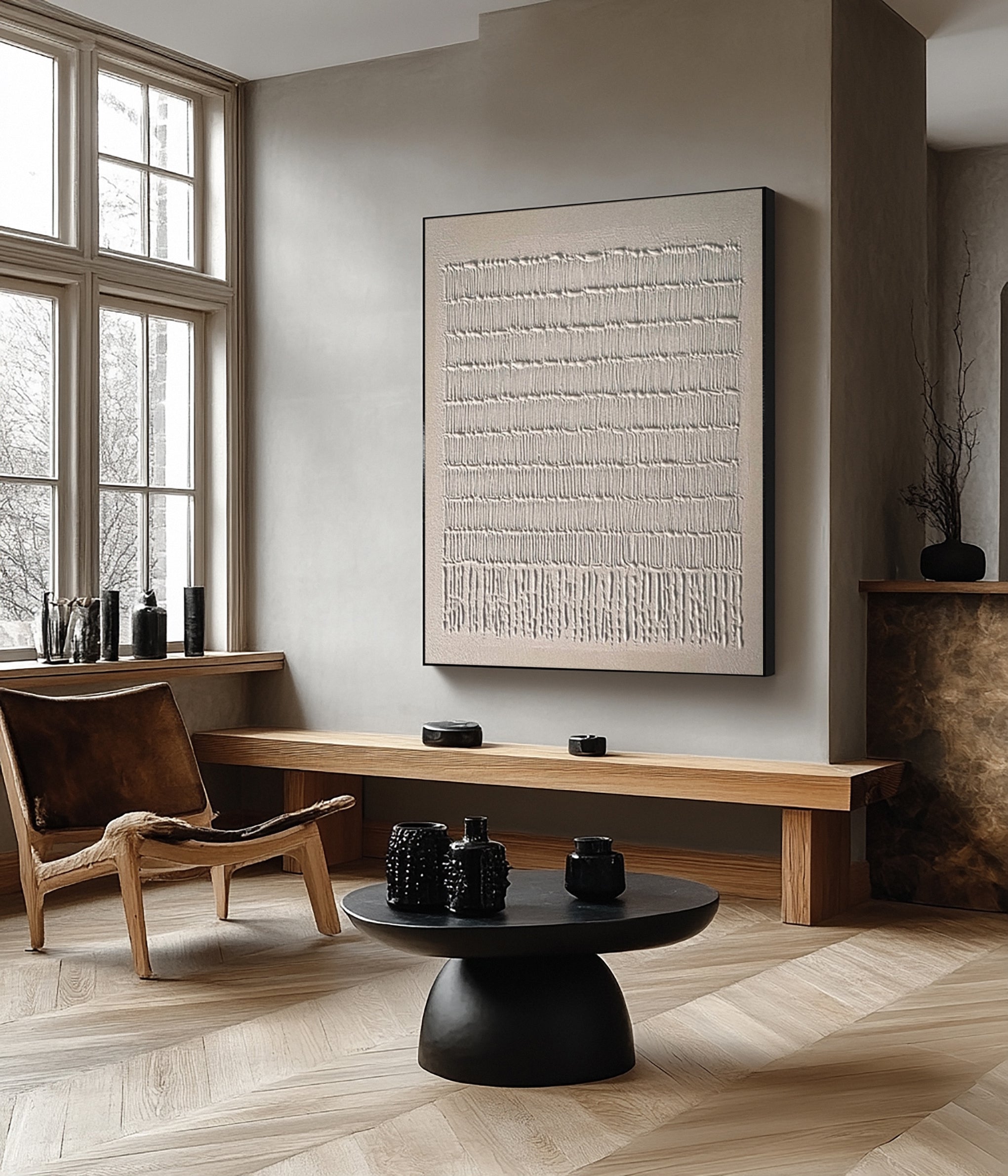 Neutral Composition with Natural Vertical Textural Elements #BGA 223