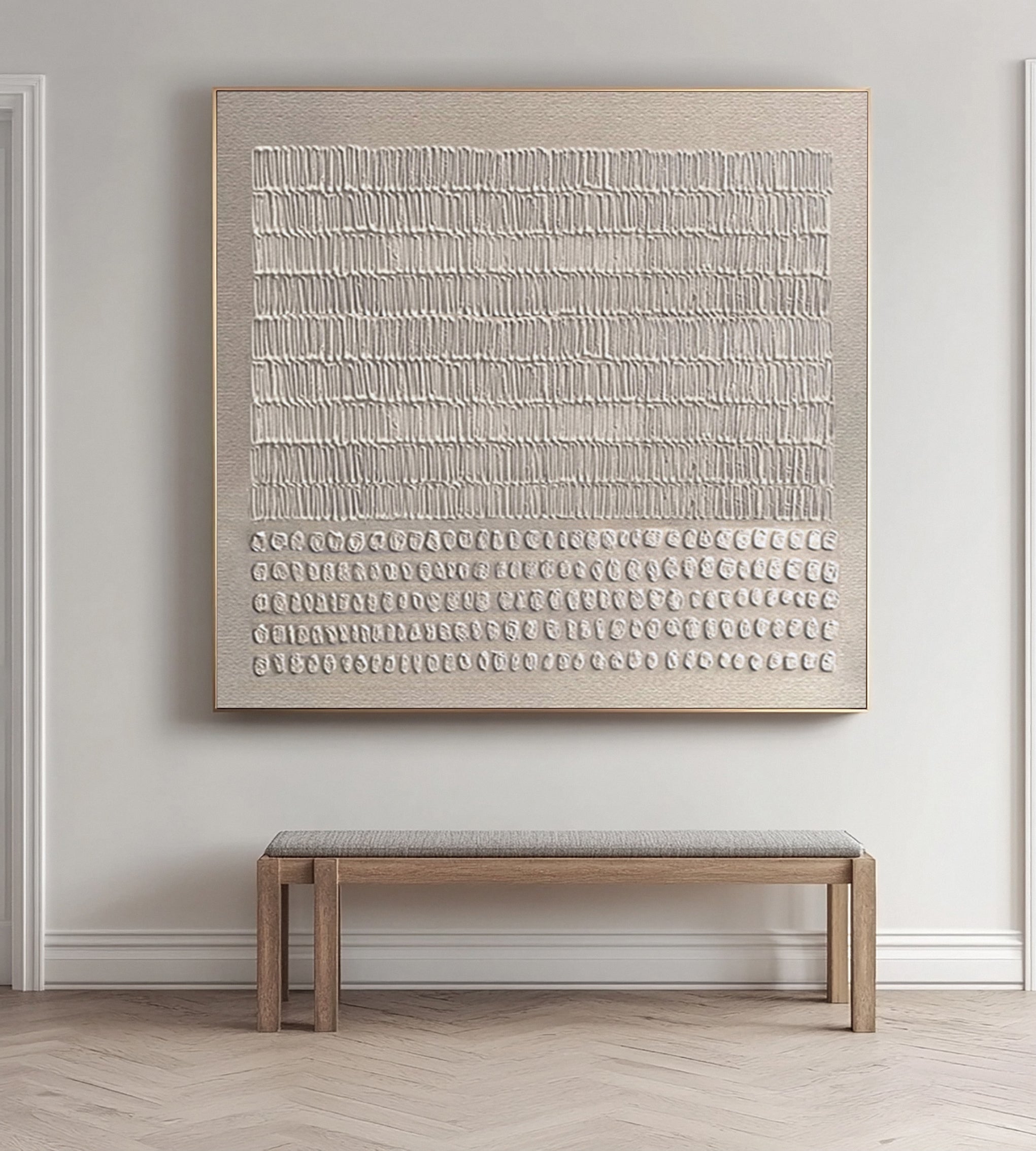 Abstract Neutral Composition with Organic Vertical Textures #BGA 222