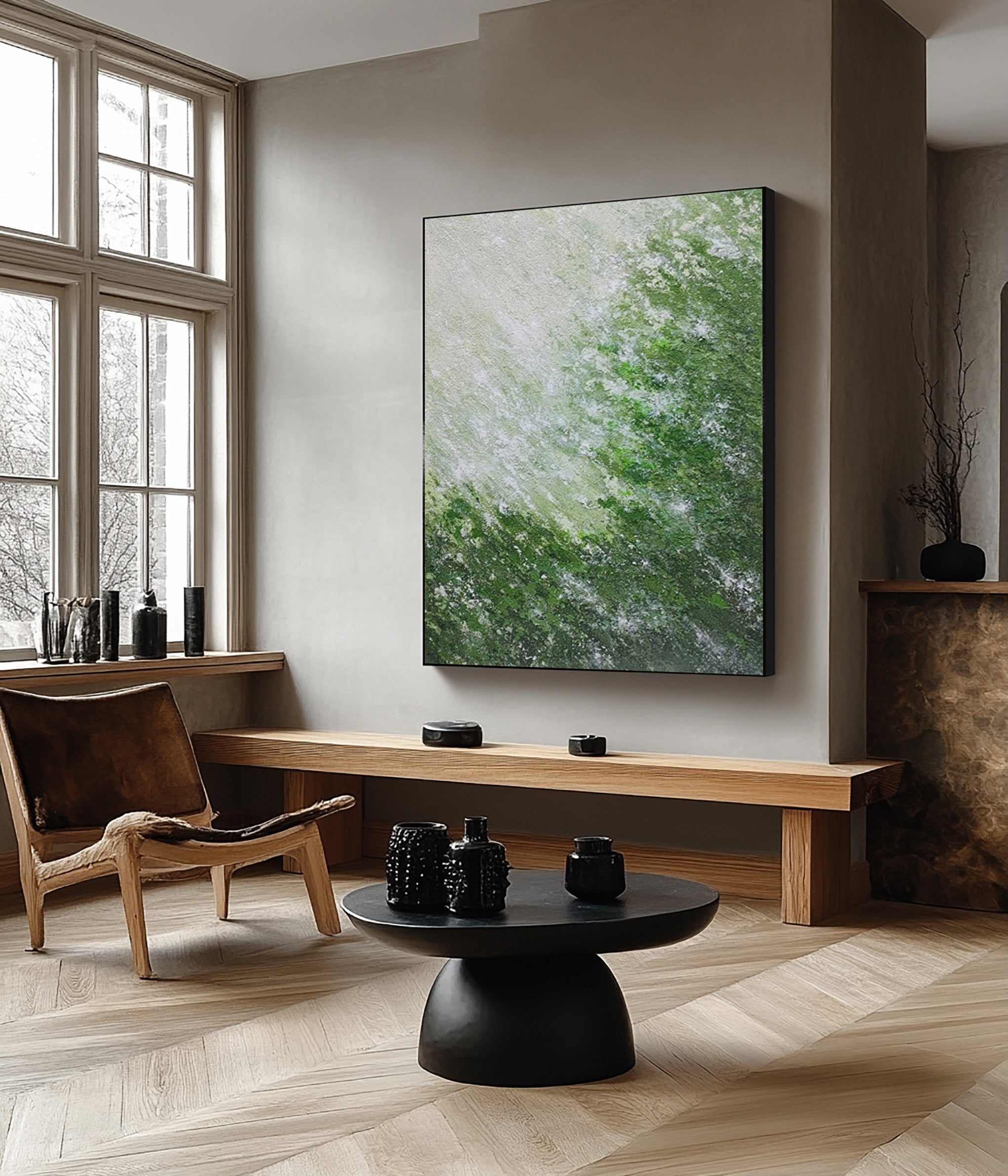 Modern Abstract Art with Varied Texture and Color Interplay #BGA 271