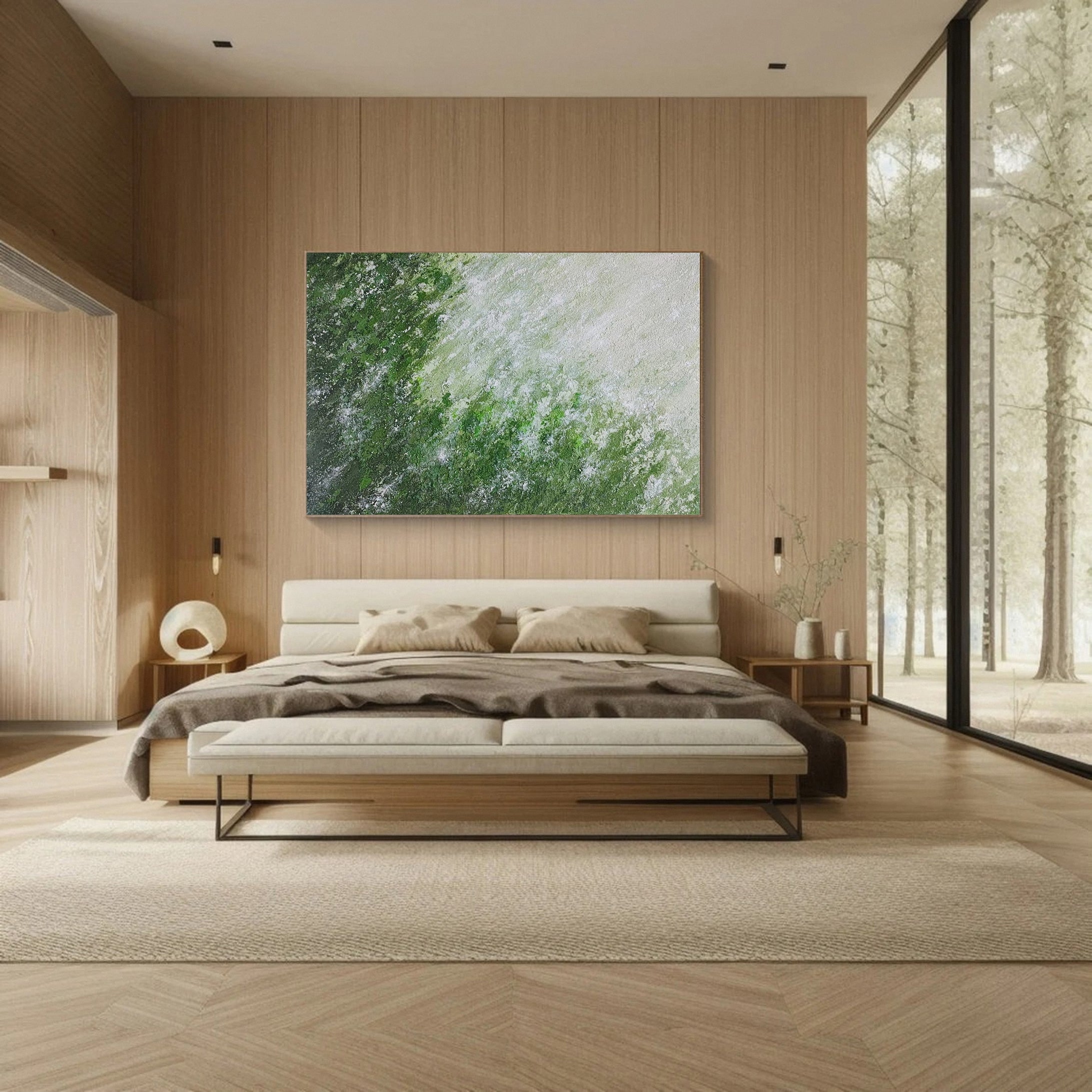 Modern Abstract Art with Varied Texture and Color Interplay #BGA 270