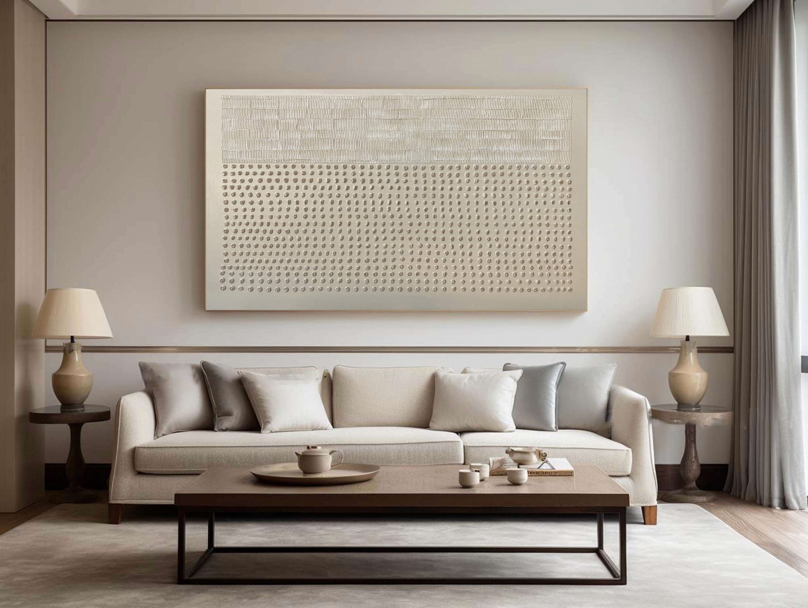Abstract Neutral Composition with Linear and Dot Patterns #BGA 219