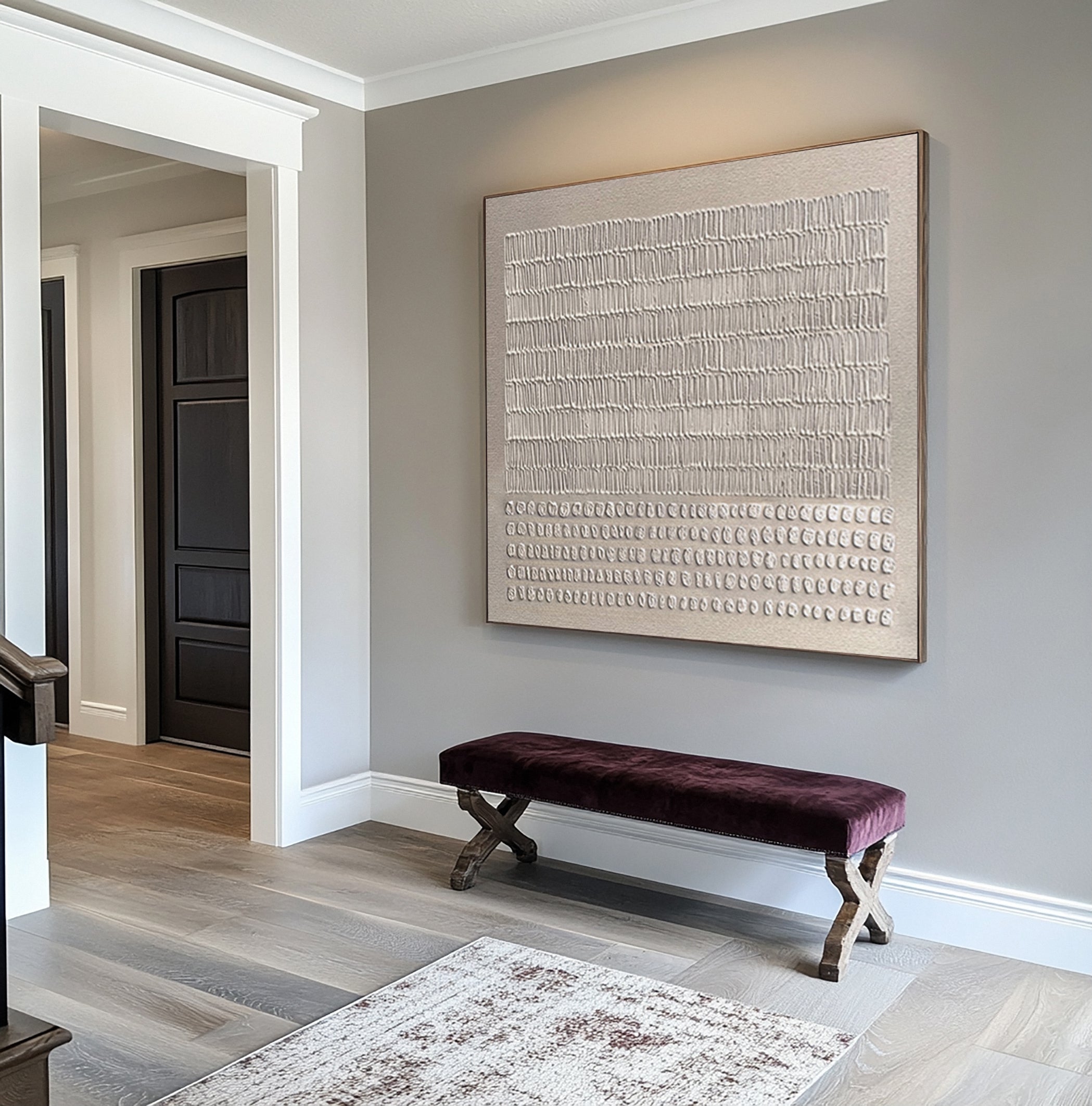 Abstract Neutral Composition with Organic Vertical Textures #BGA 222