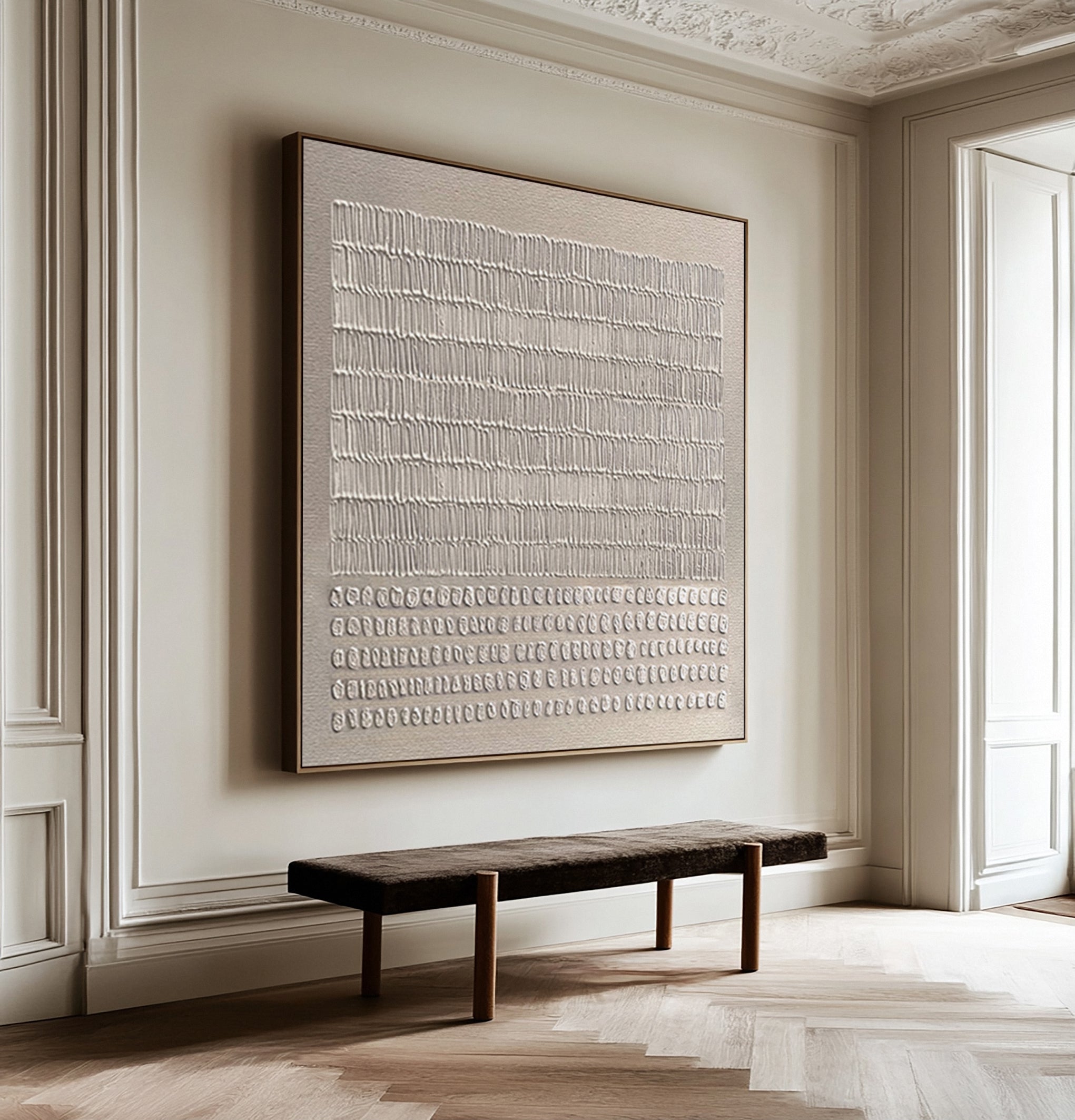 Abstract Neutral Composition with Organic Vertical Textures #BGA 222