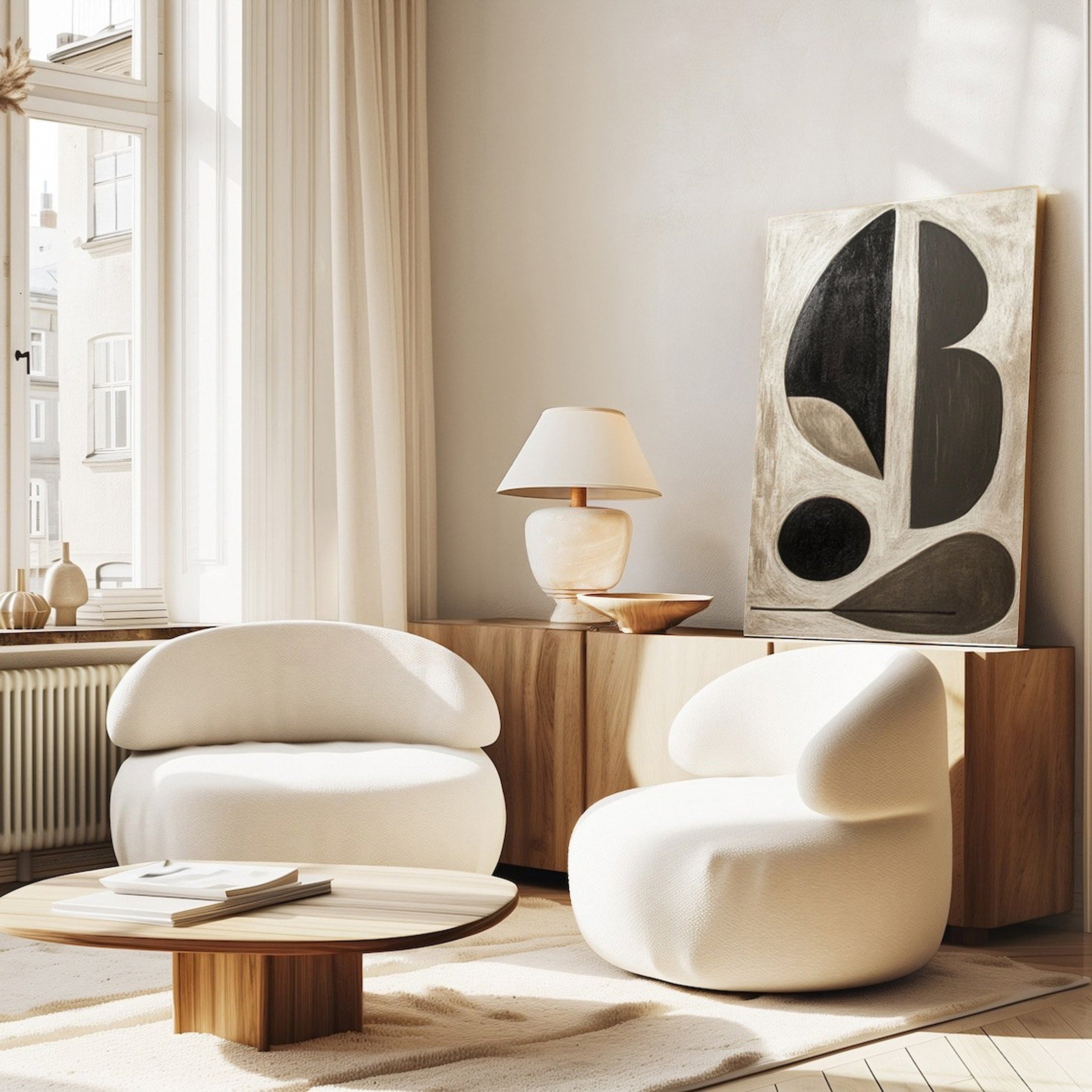 Minimalist Wabi Sabi Art Modern Canvas for Home Decor #BBA 032