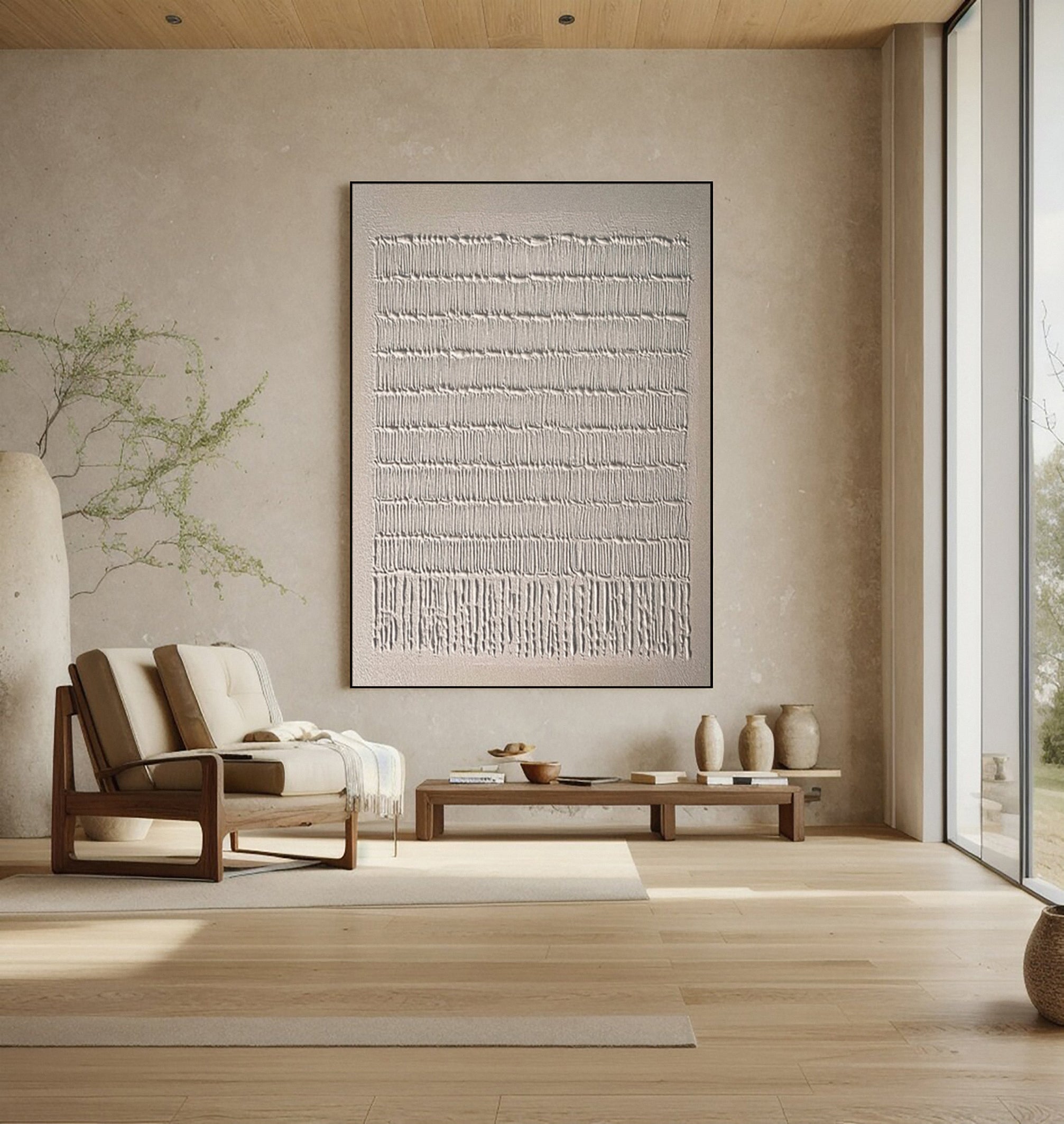 Neutral Composition with Natural Vertical Textural Elements #BGA 223