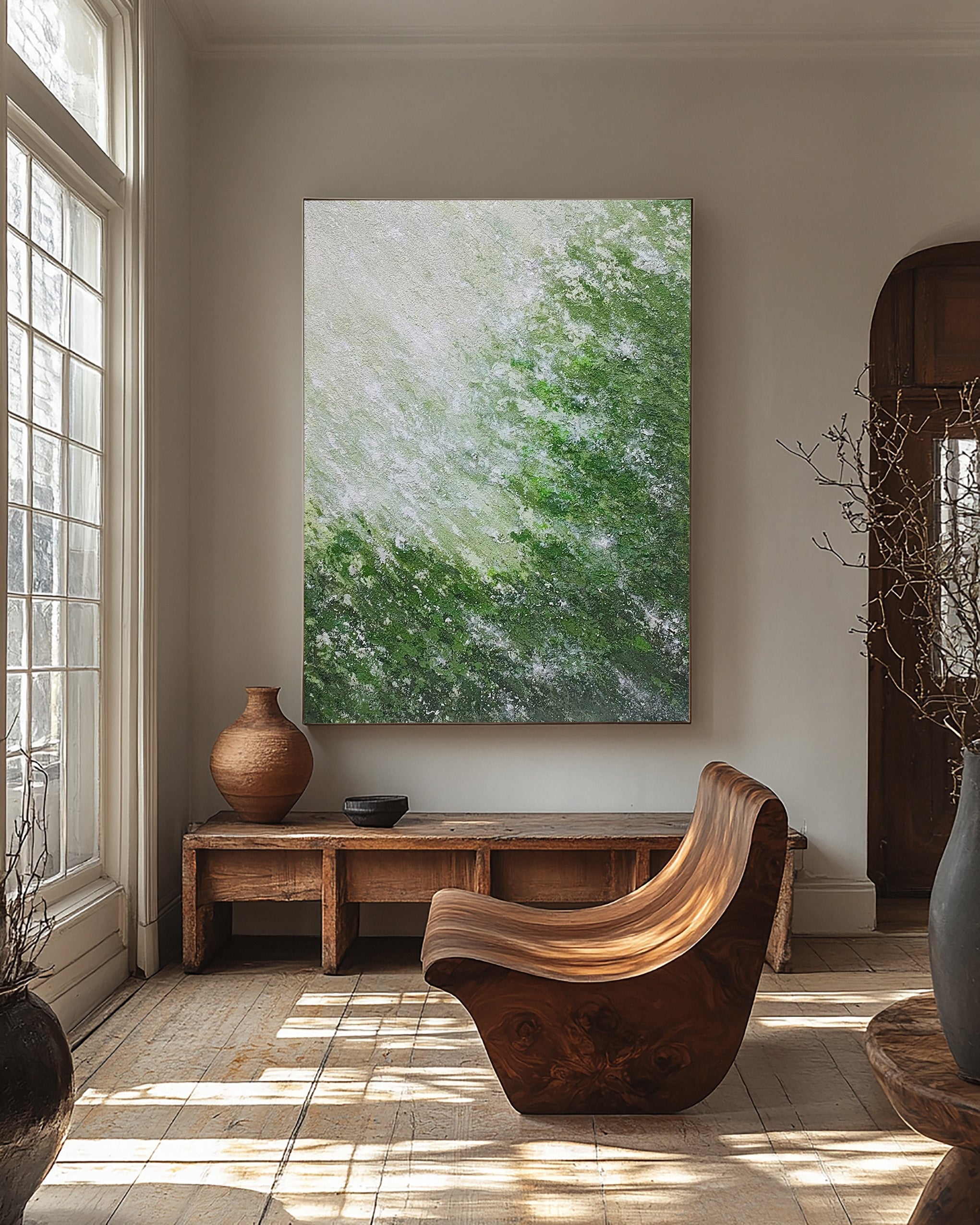 Modern Abstract Art with Varied Texture and Color Interplay #BGA 271