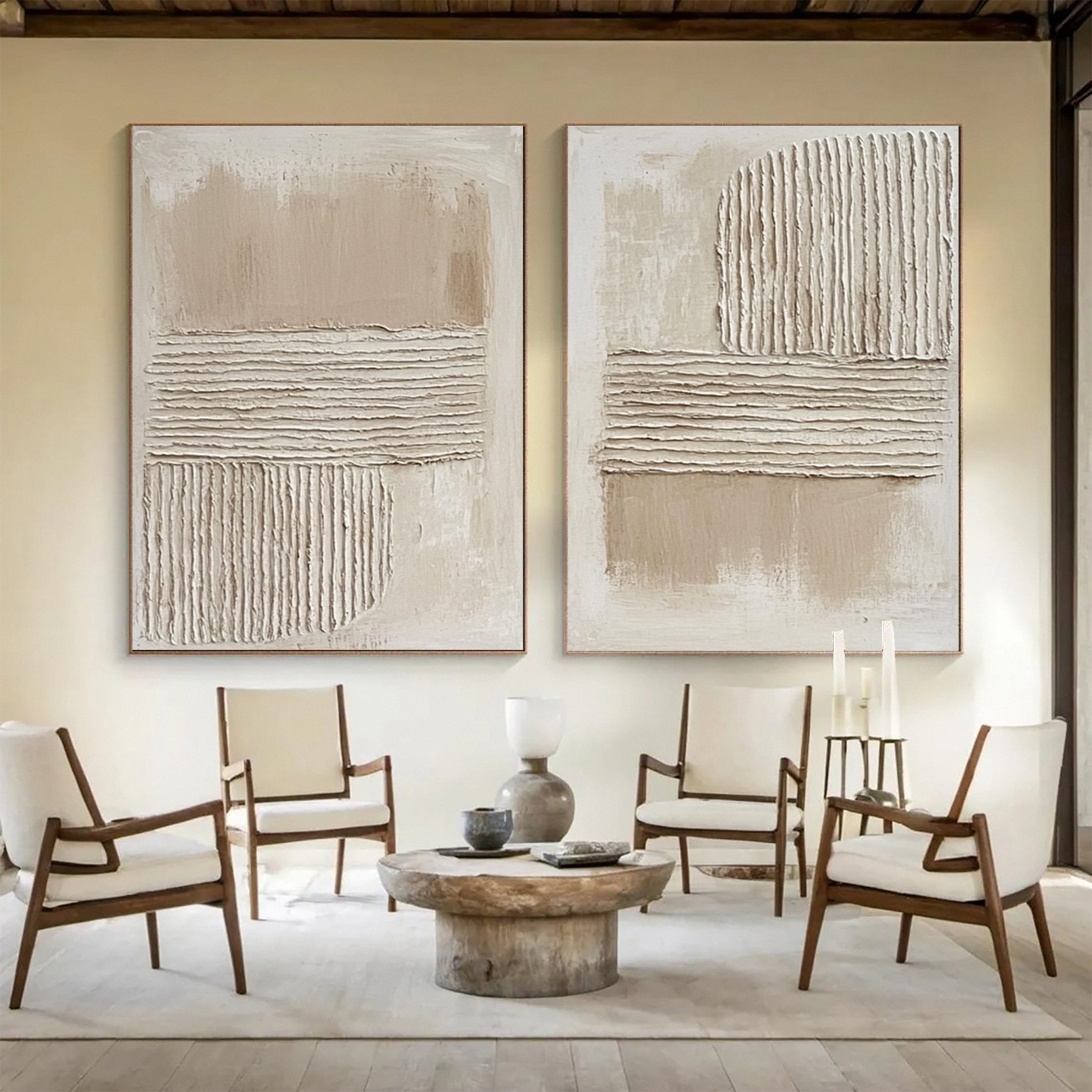 Abstract Composition with Natural Linear and Textural Layers #BGA 241