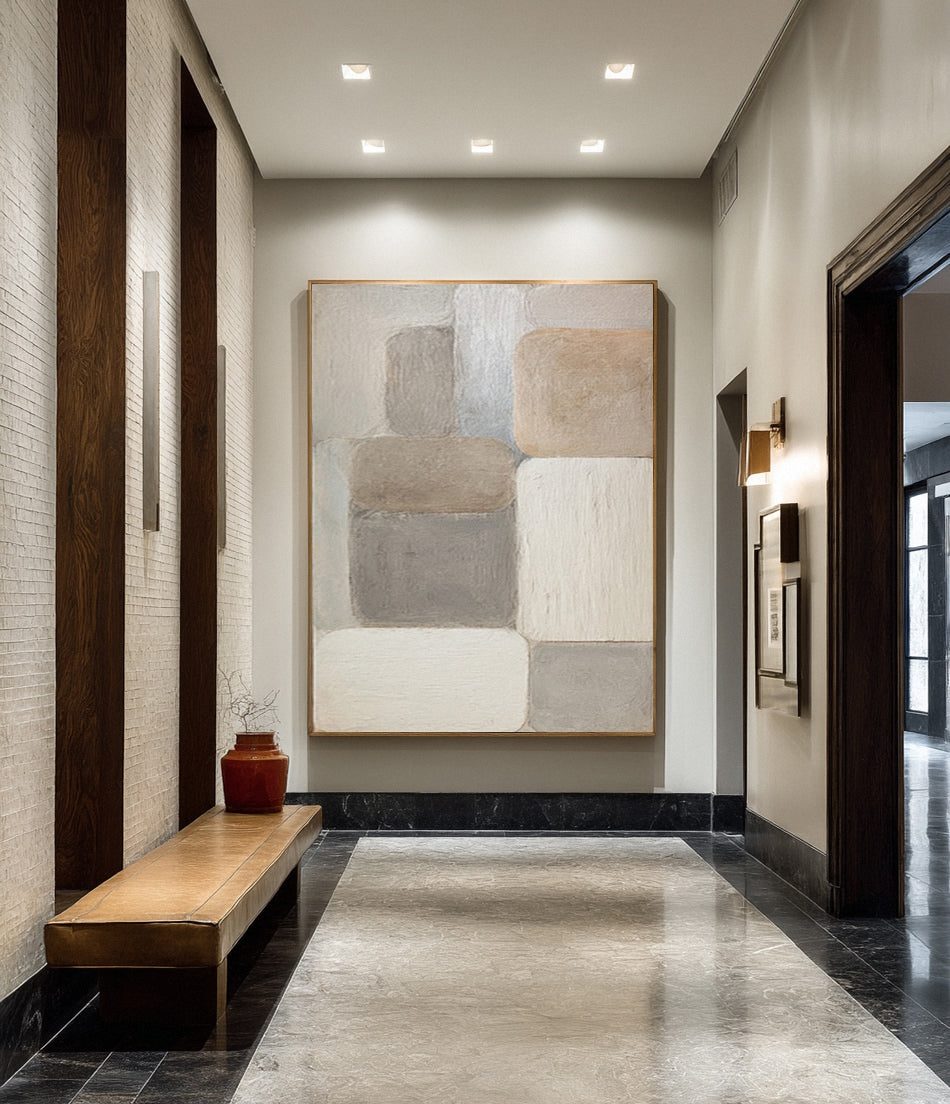 Neutral Japandi Abstract Wall Art Canvas #WG 015