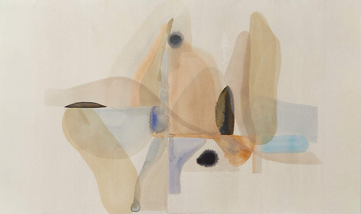 Neutral Color Abstraction with Organic Motifs, Minimalist Art #BGA 062