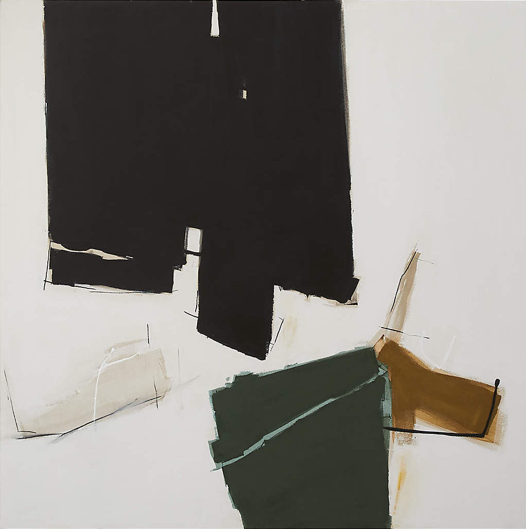 Framed Geometric and Organic Bold Color Abstraction #BGA 070