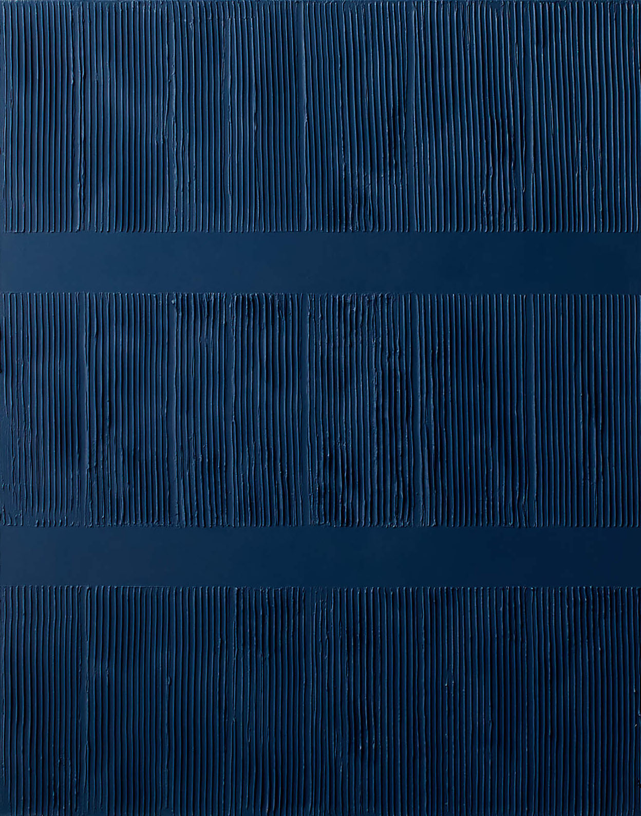 Textured Blue Abstract Minimalist Canvas With Vertical Lines #BGA 040