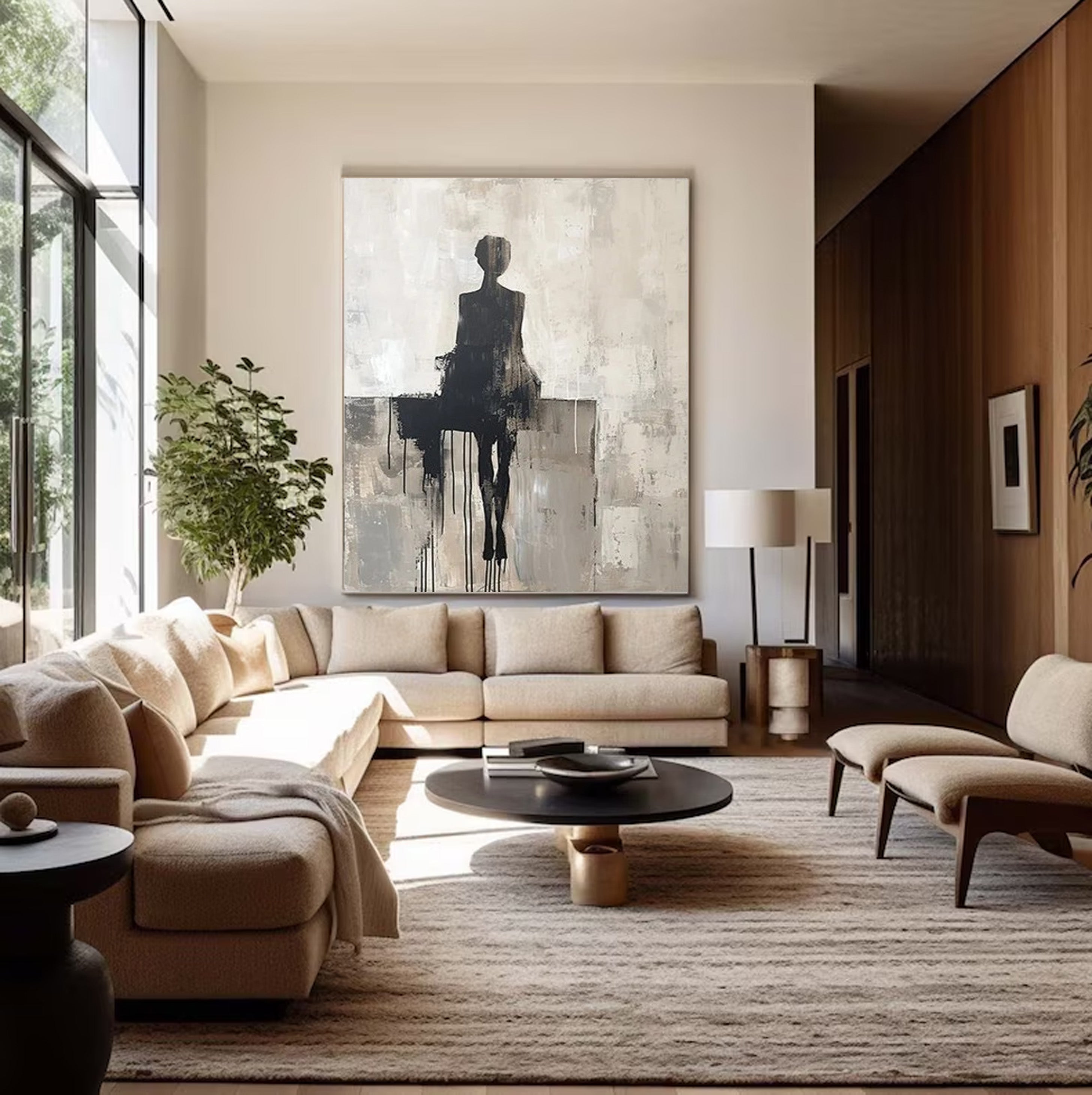 Echo of Self: Abstract Figure Painting, Contemporary Wall Art #BGA 125