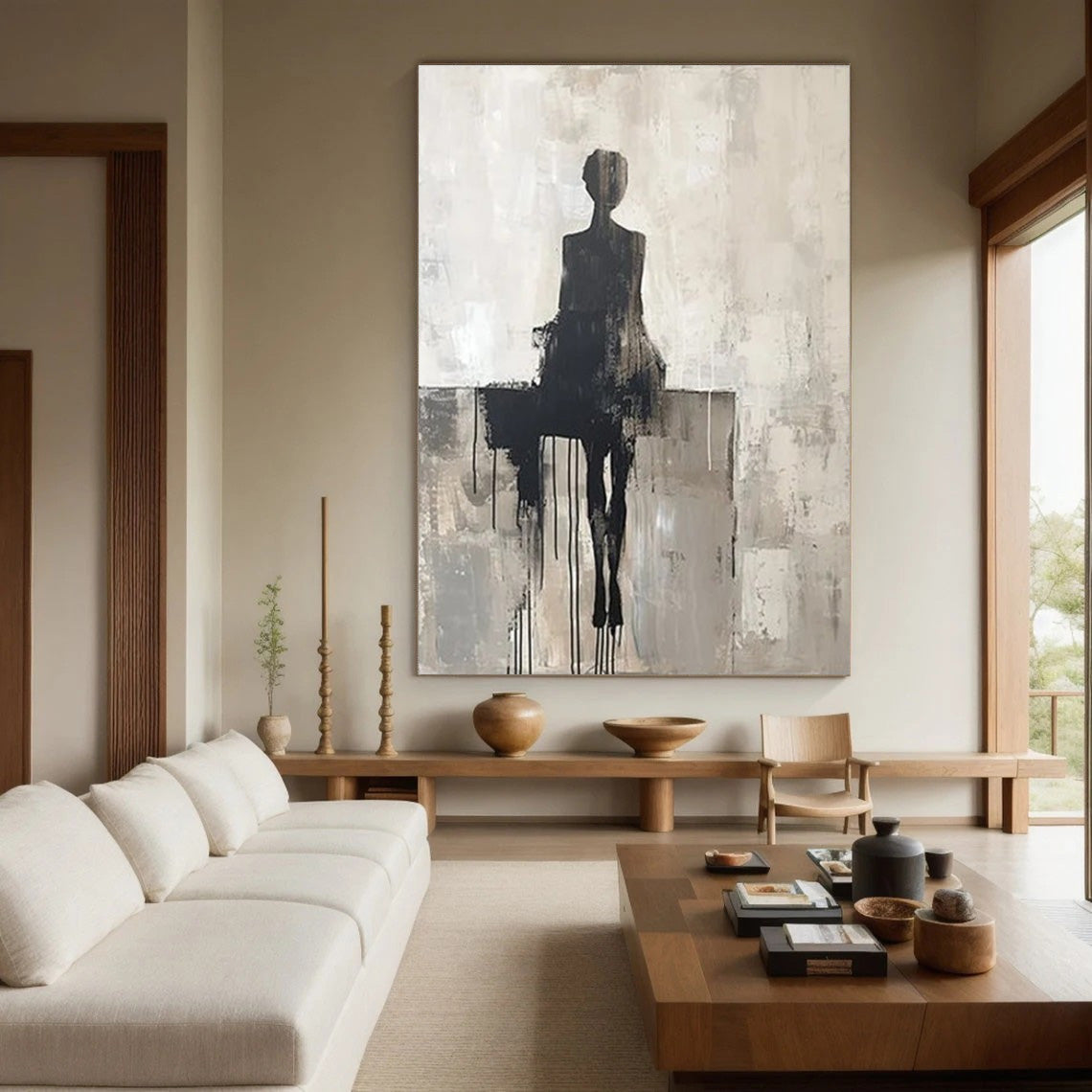 Echo of Self: Abstract Figure Painting, Contemporary Wall Art #BGA 125